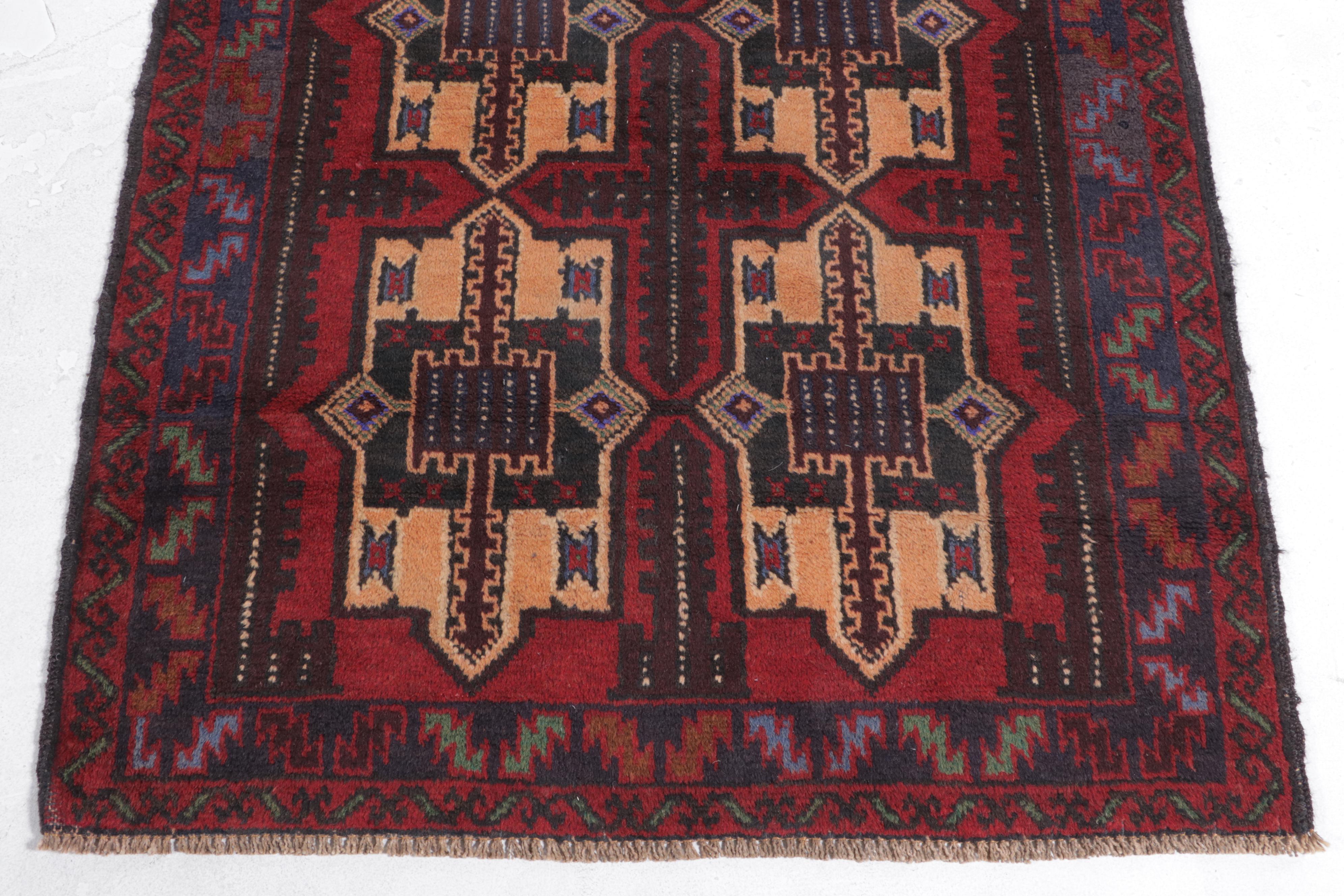3'1 x 4'9 Hand-Knotted Afghan Taimani Accent Rug