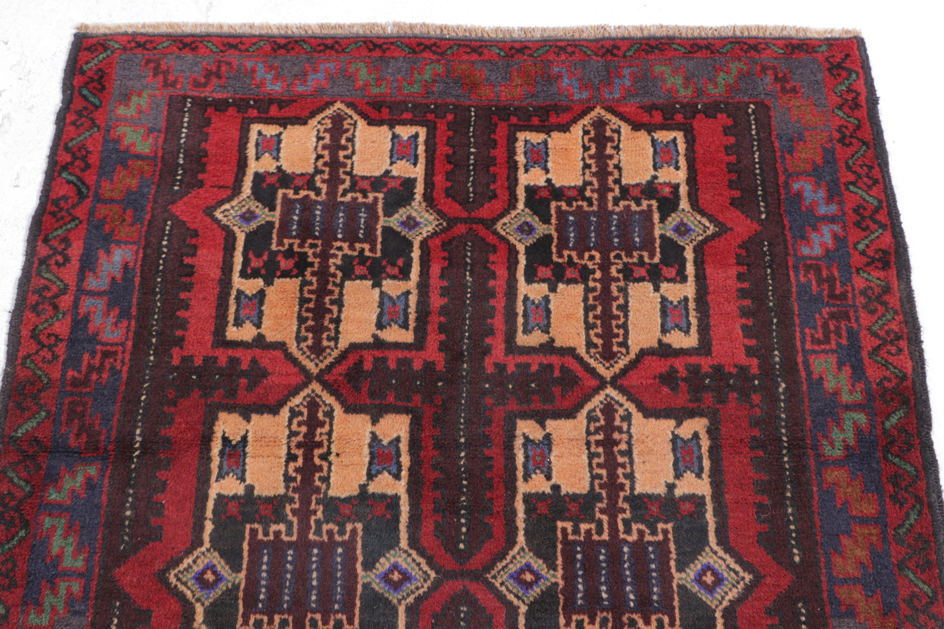 3'1 x 4'9 Hand-Knotted Afghan Taimani Accent Rug