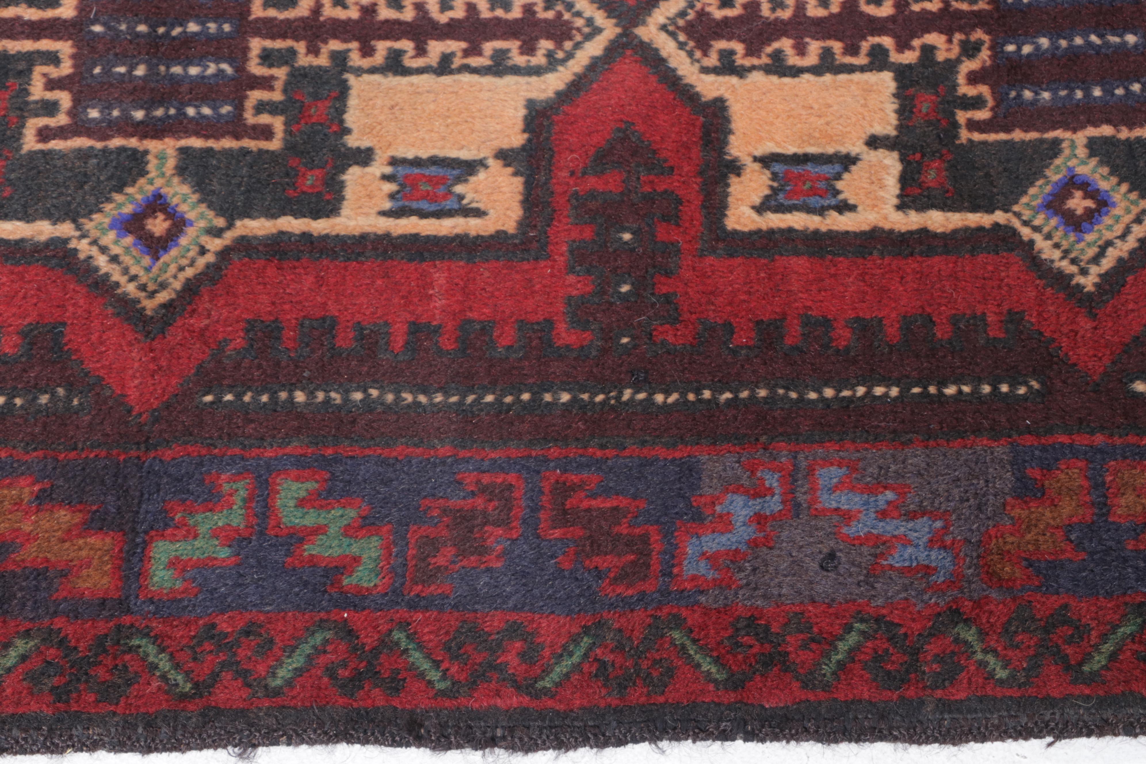 3'1 x 4'9 Hand-Knotted Afghan Taimani Accent Rug