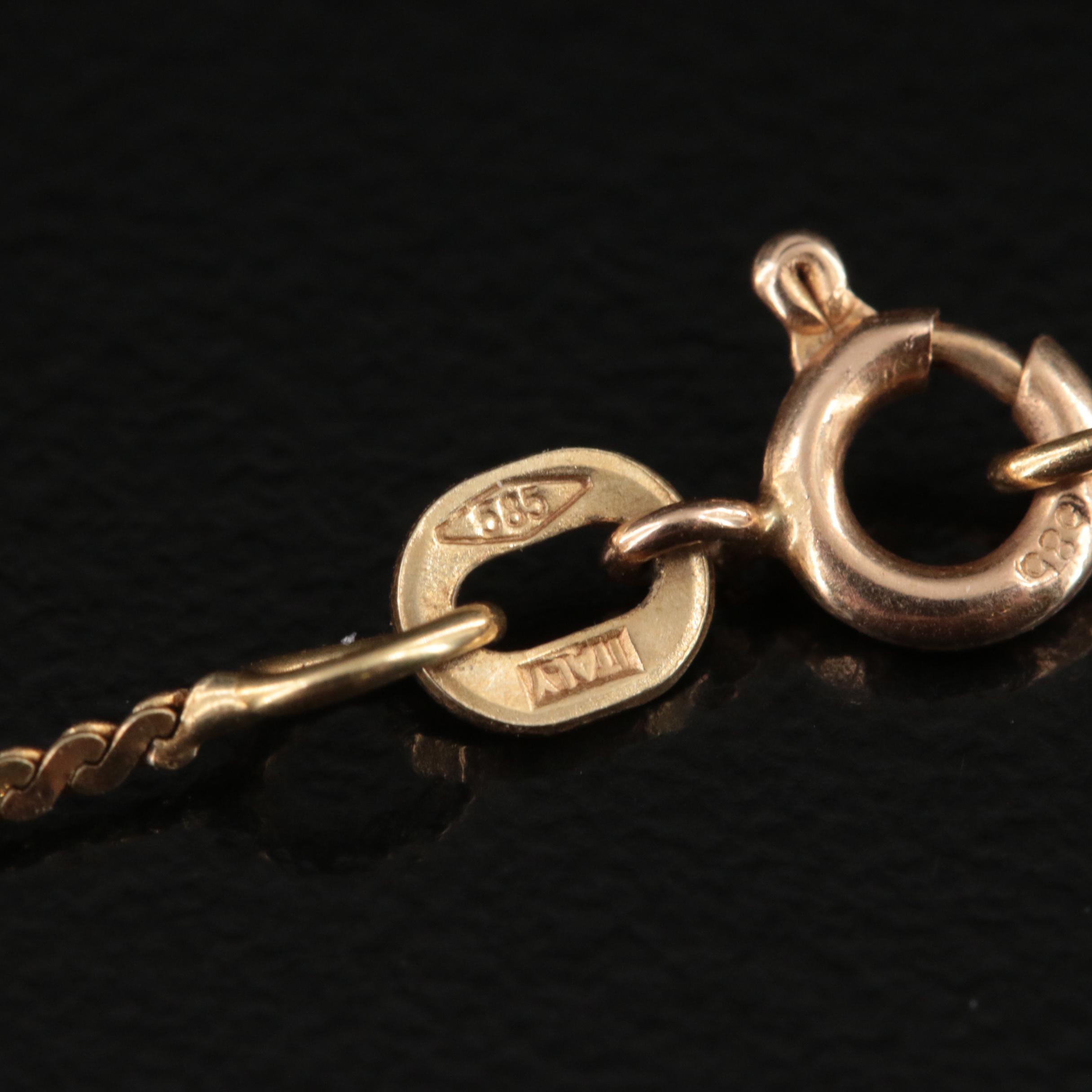 14K Opal Pendant Necklace