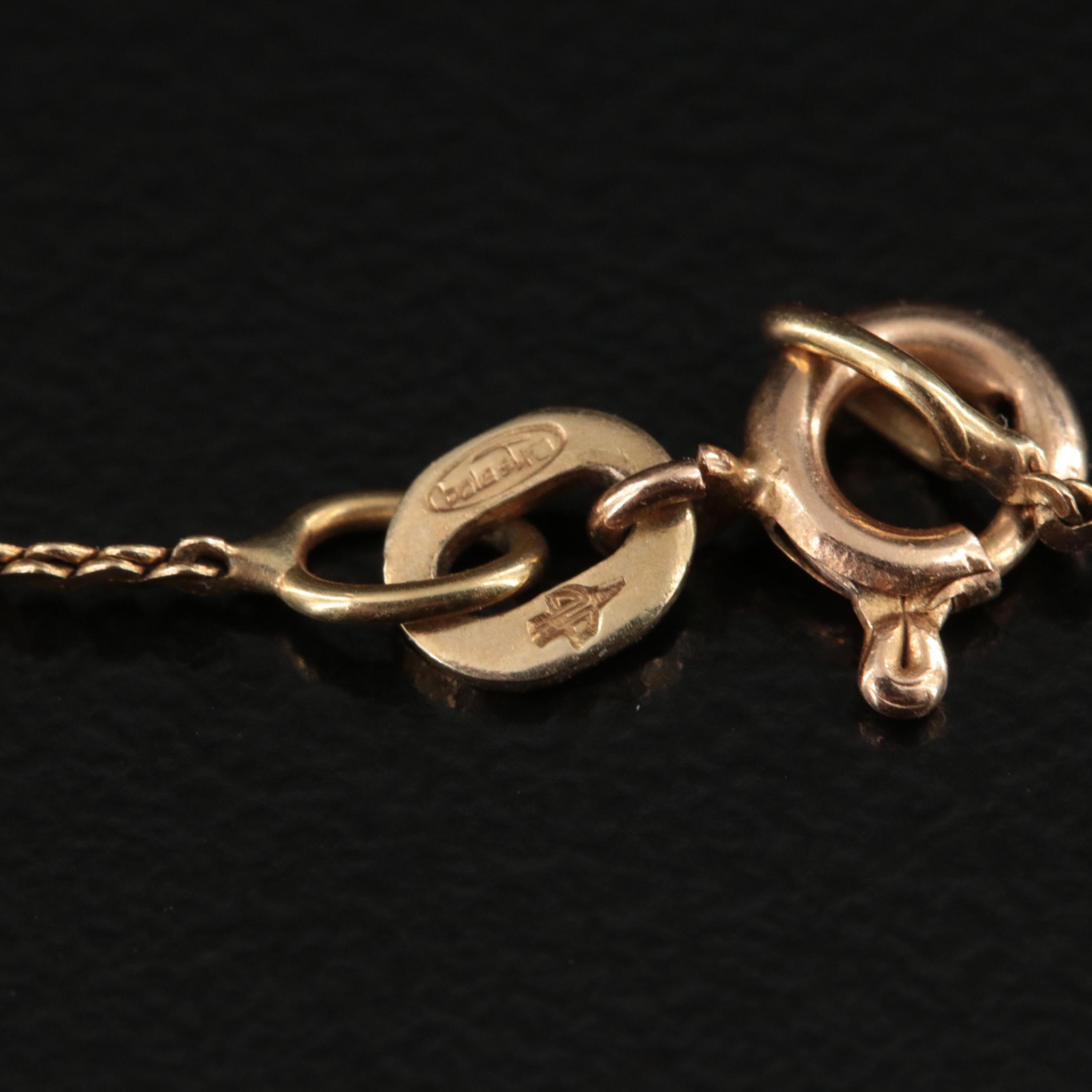 14K Opal Pendant Necklace