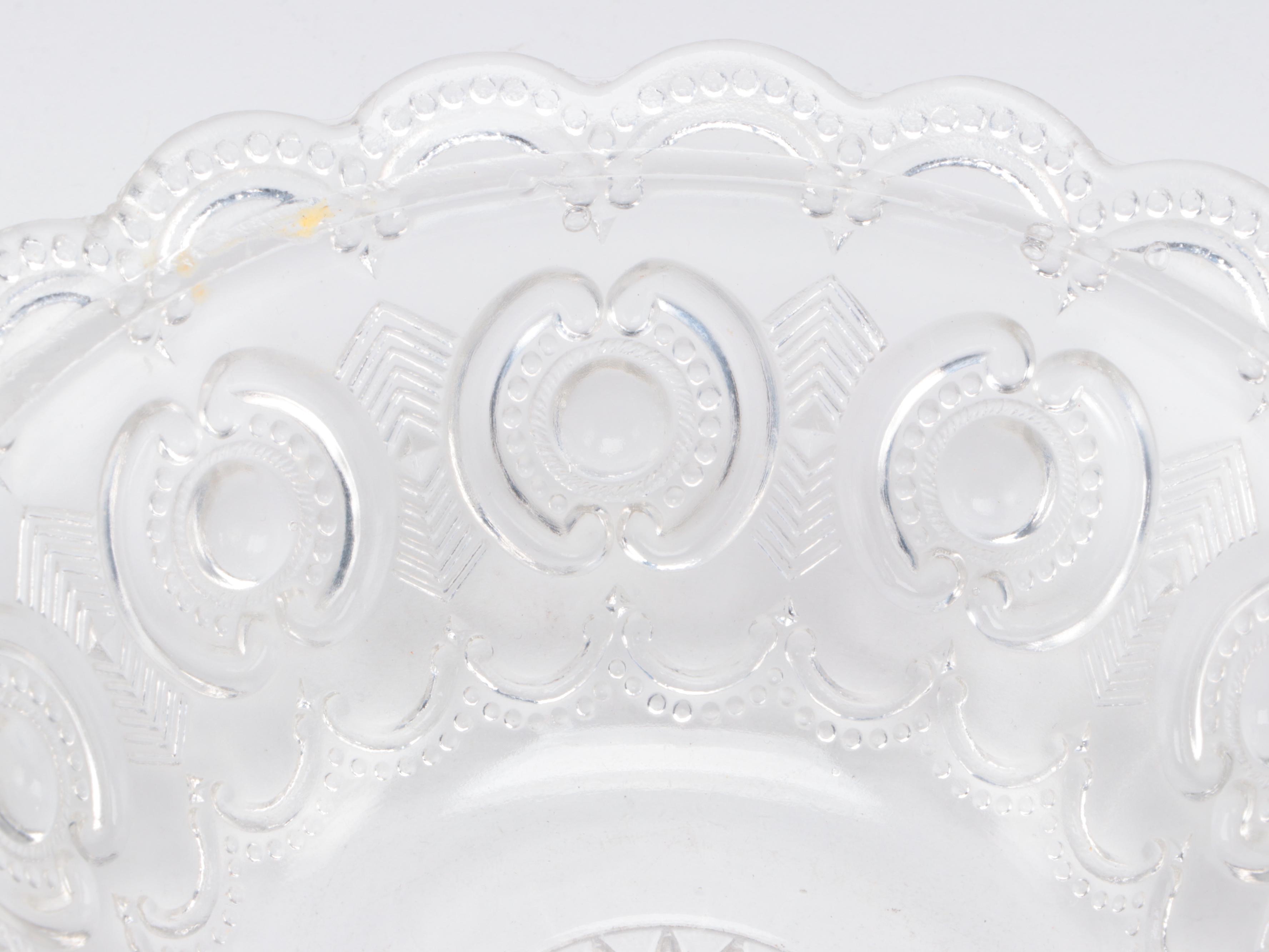 Cut Glass Basketweave Pitcher and Other Glass Tableware, Early to Mid-20th C.