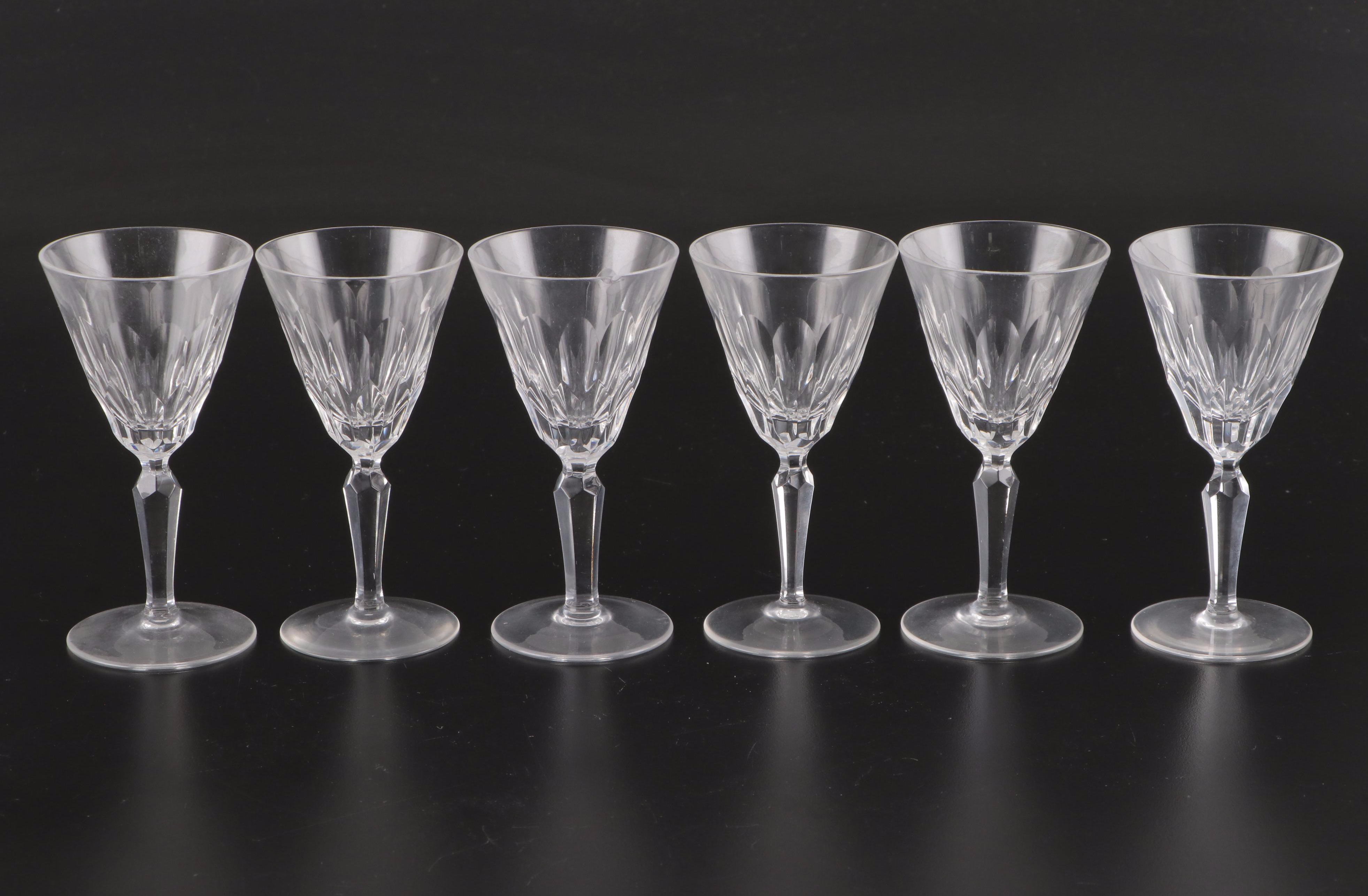 Cut Glass Sherry Glasses and Juice Tumblers