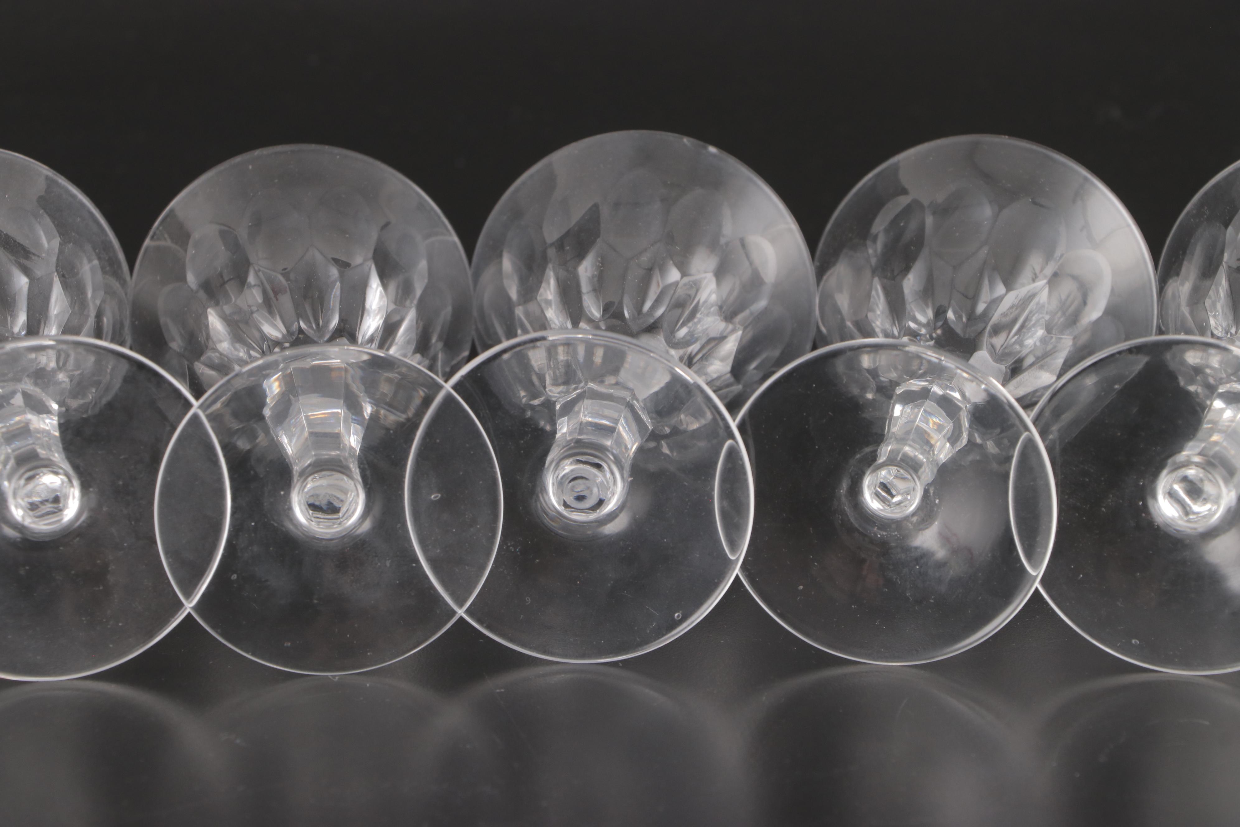 Cut Glass Sherry Glasses and Juice Tumblers