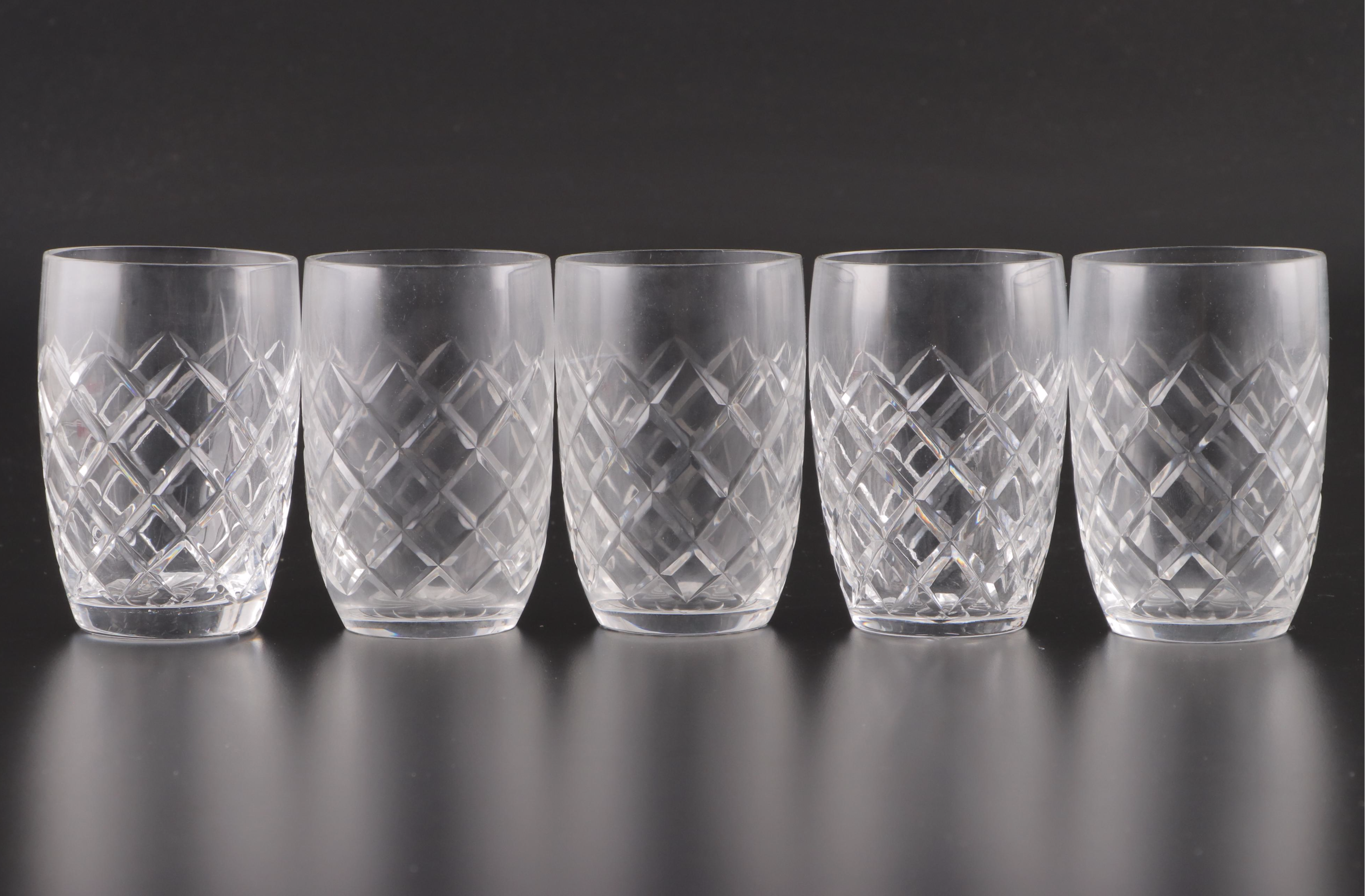 Cut Glass Sherry Glasses and Juice Tumblers