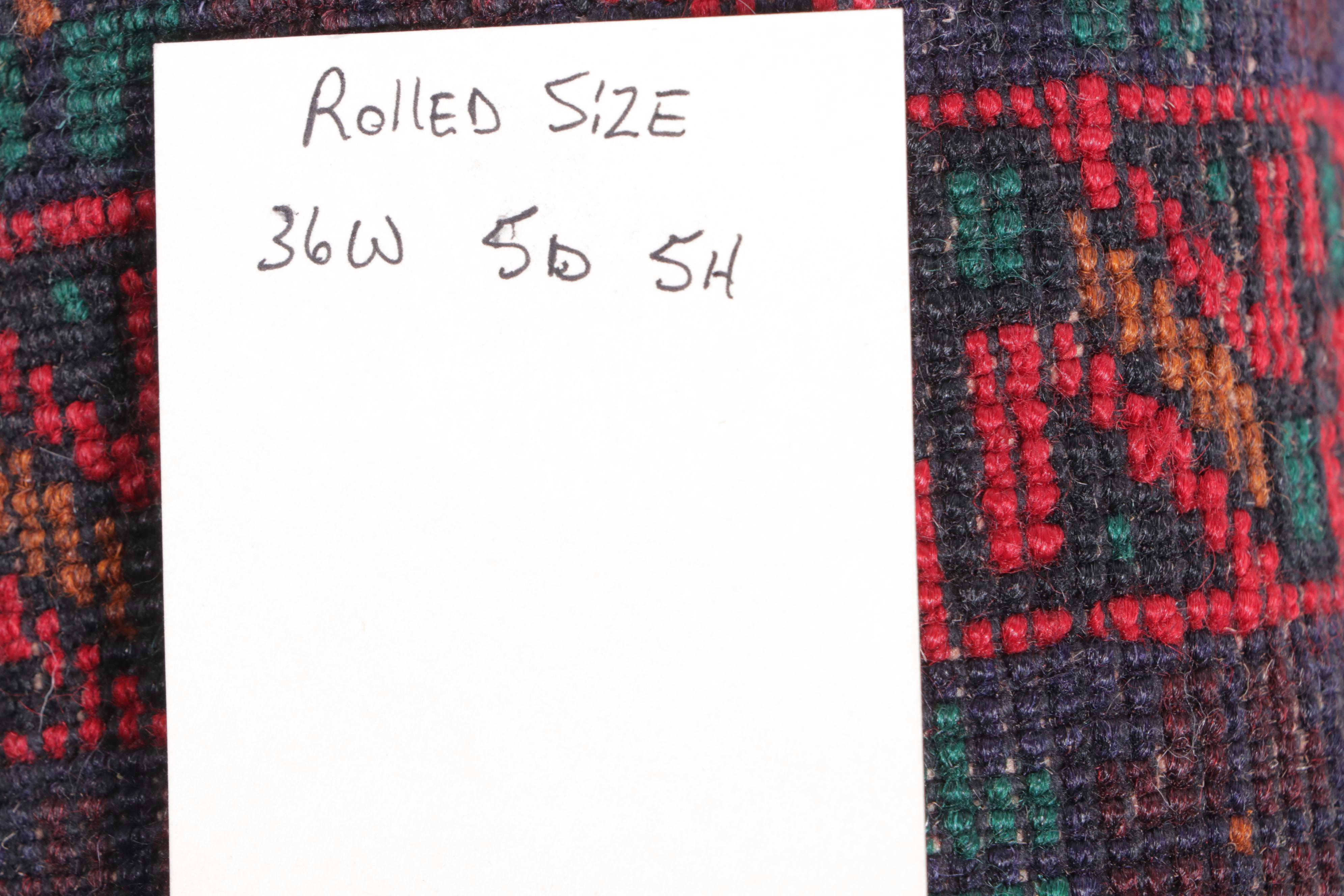 3' x 4'10 Hand-Knotted Afghan Turkmen Style Baluch Accent Rug