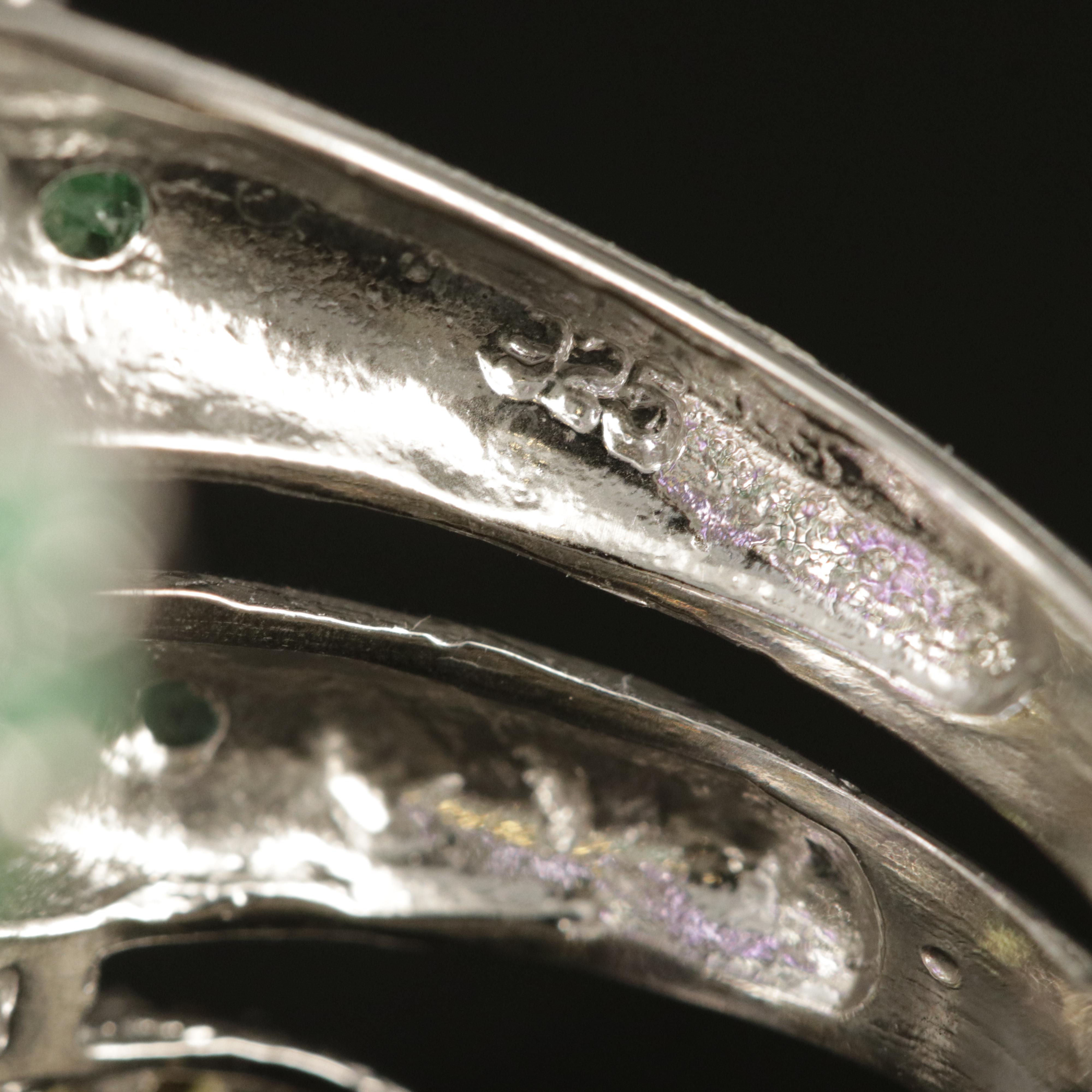 Sterling Wrap Style Ring Including Amethyst, Peridot and Citrine