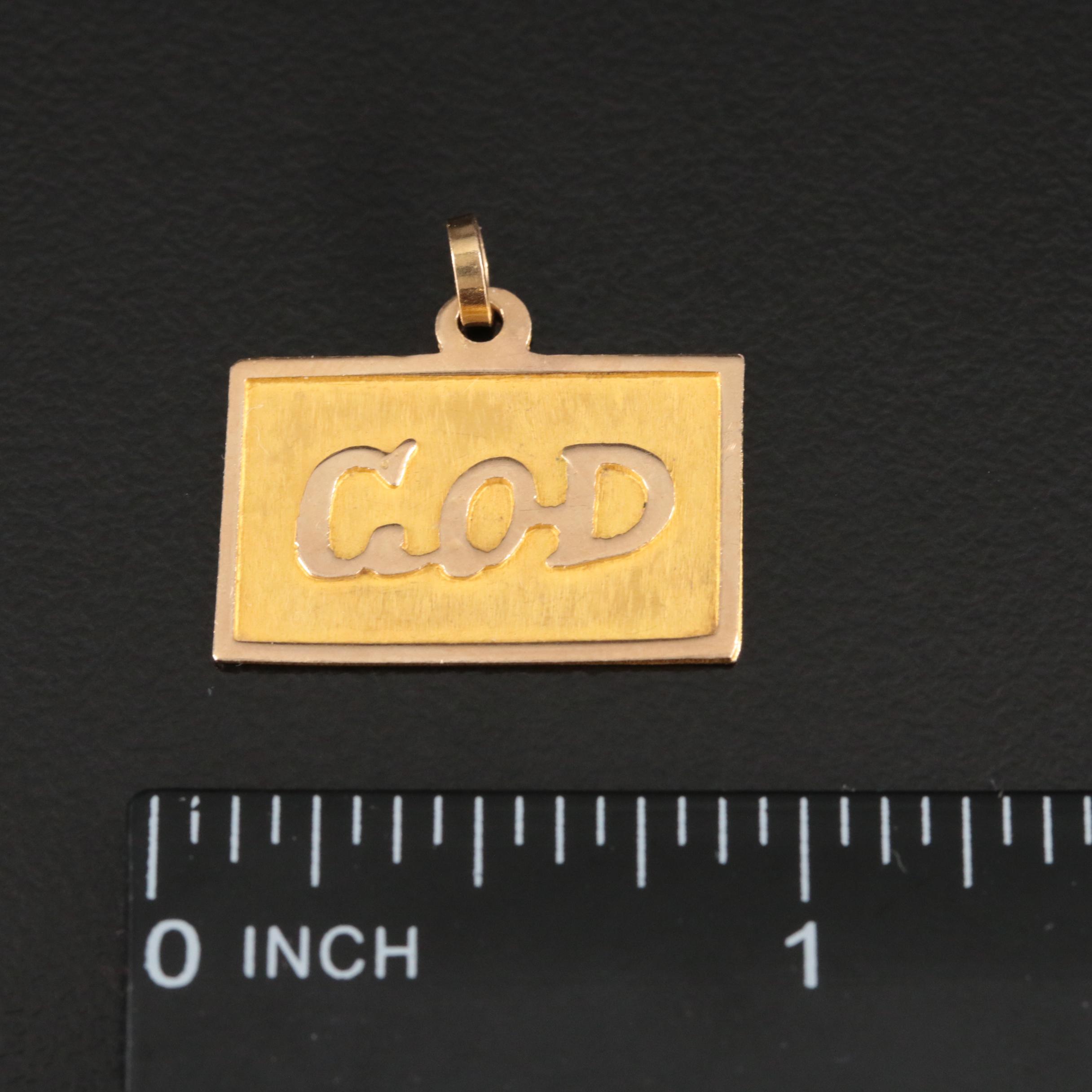 18K God Pendant