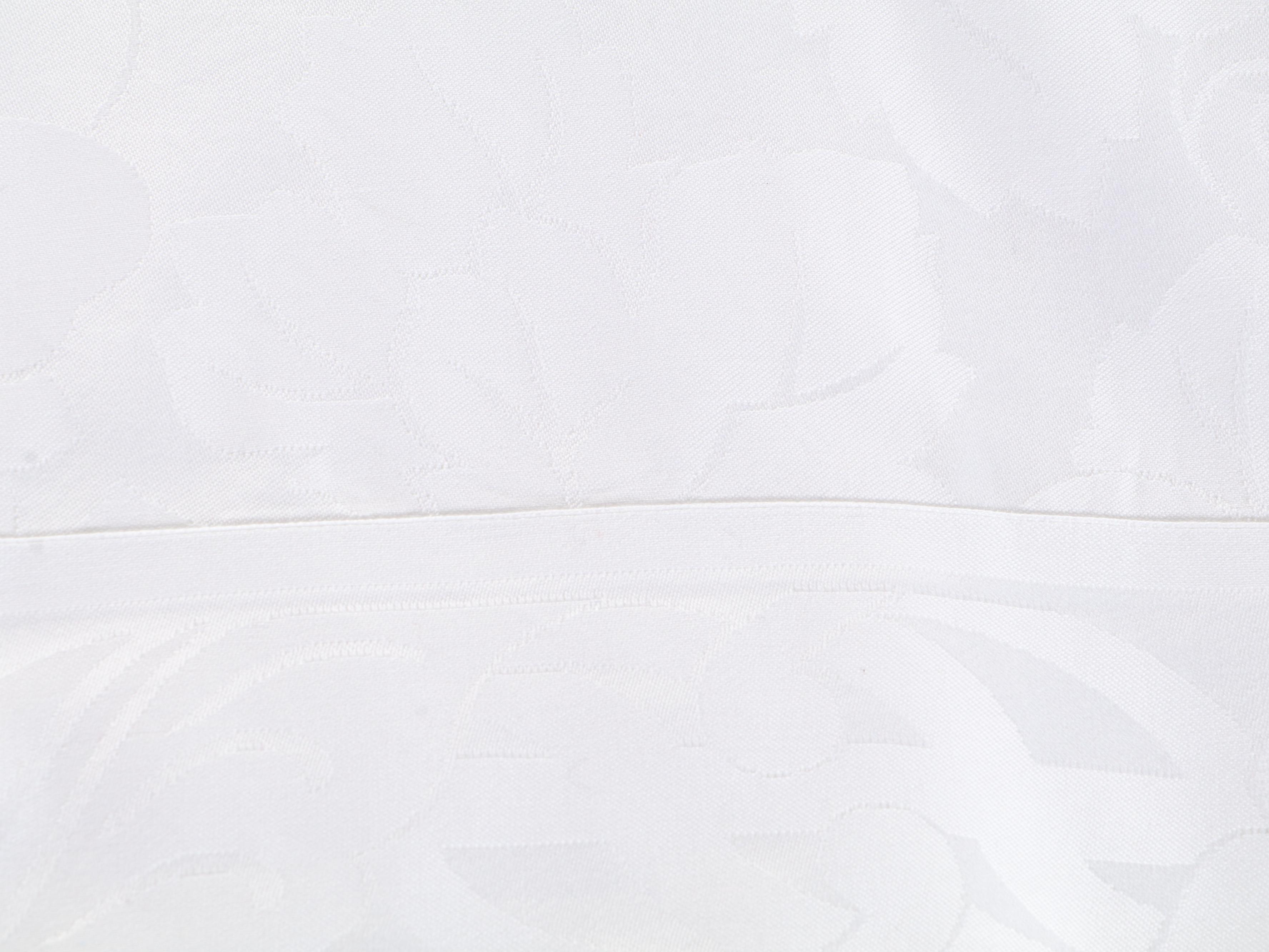 Christofle Cotton Jacquard Tablecloth with Twin Striped Bedskirt