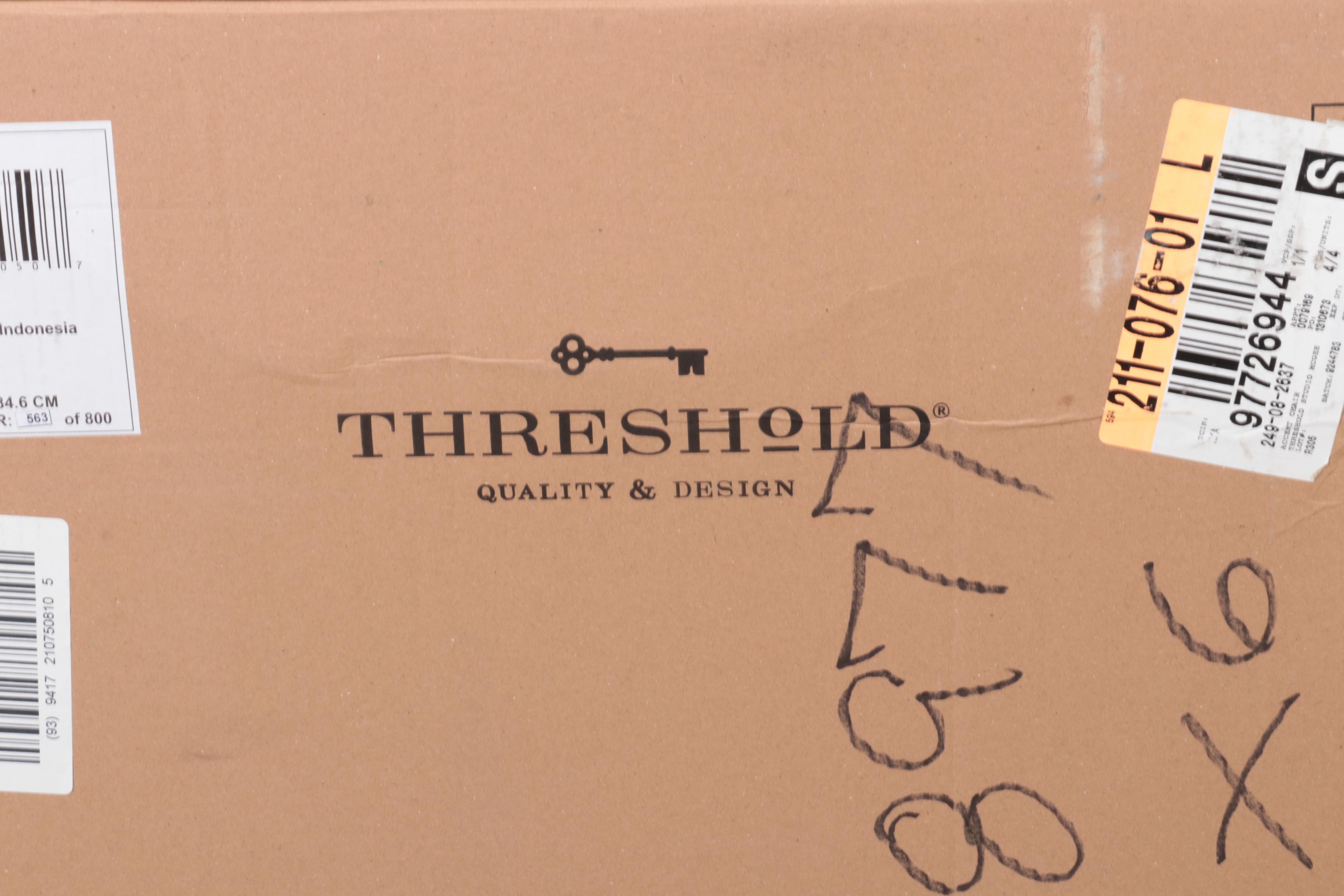 Threshold with Studio McGee Rialto Woven Rattan Barrel Back Chair with Cushion