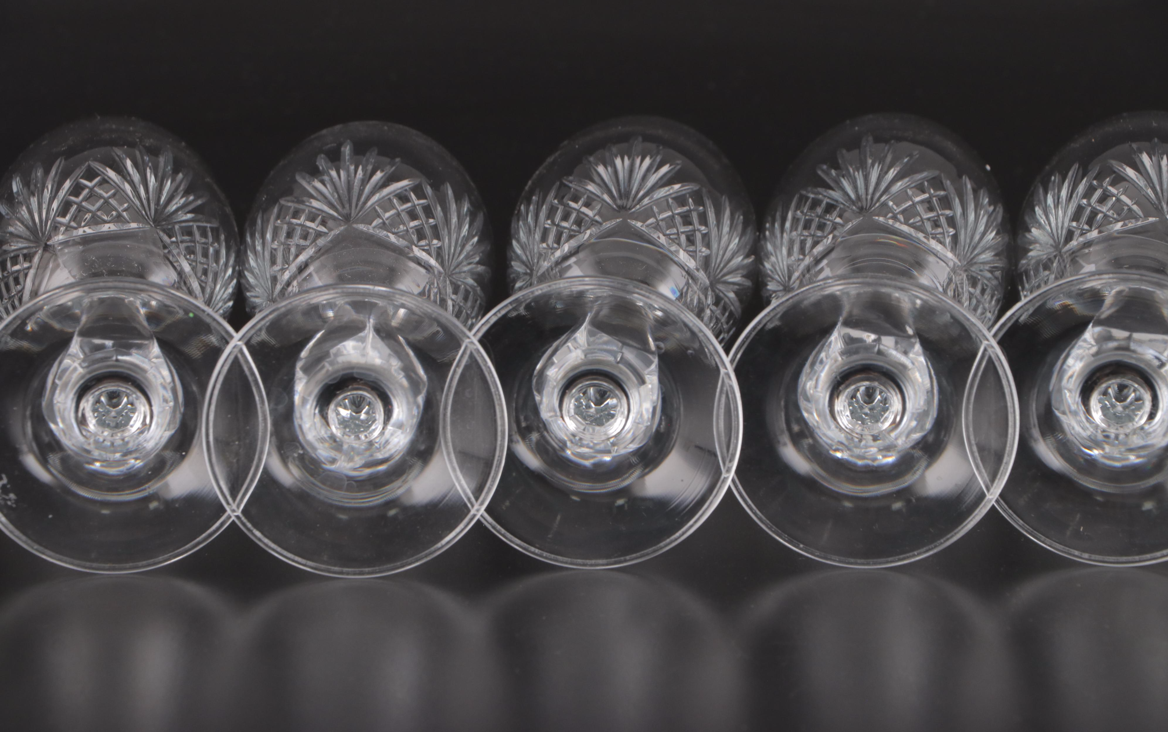 Cut Crystal Stemware and Vodka Glasses