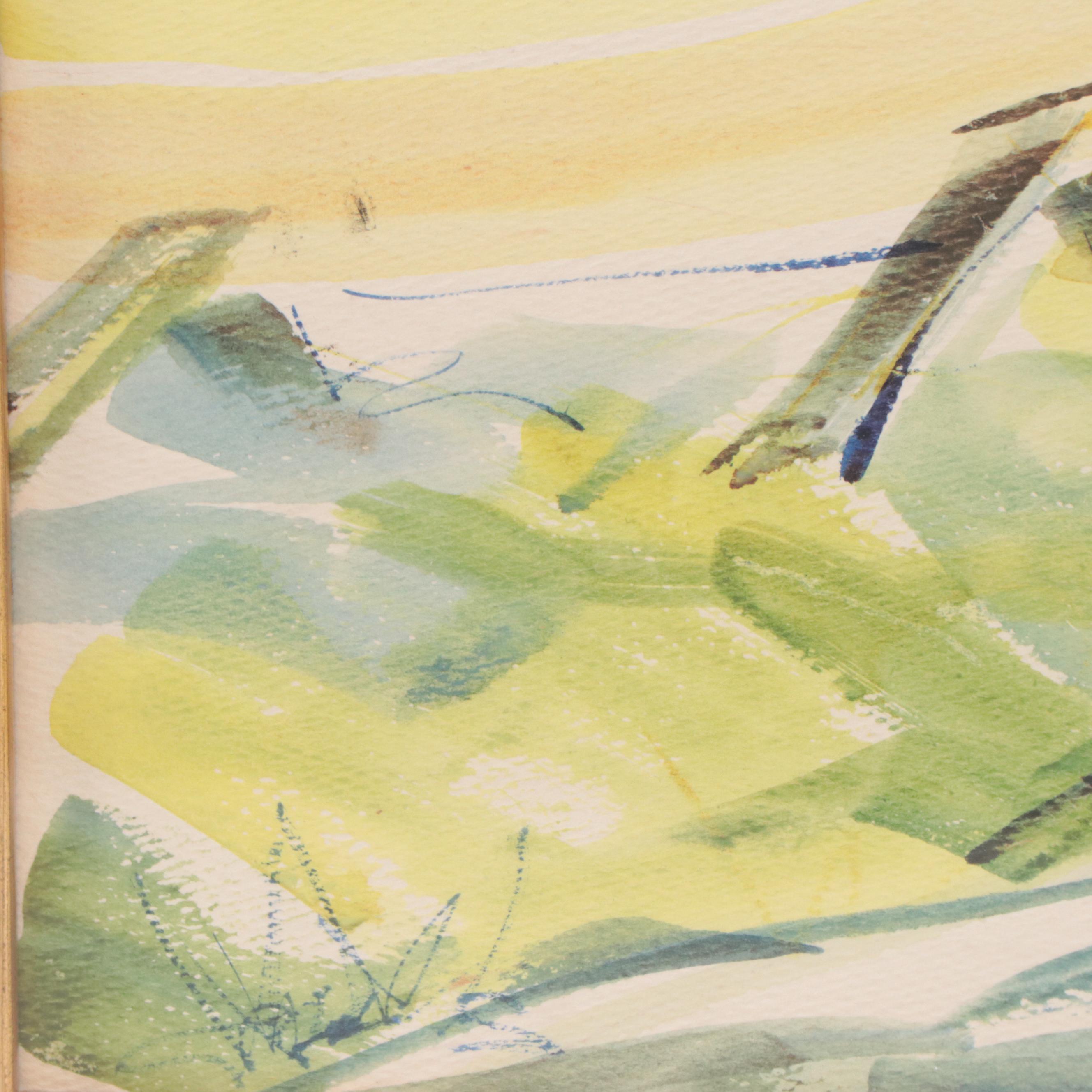 Watercolor Painting of Cityscape