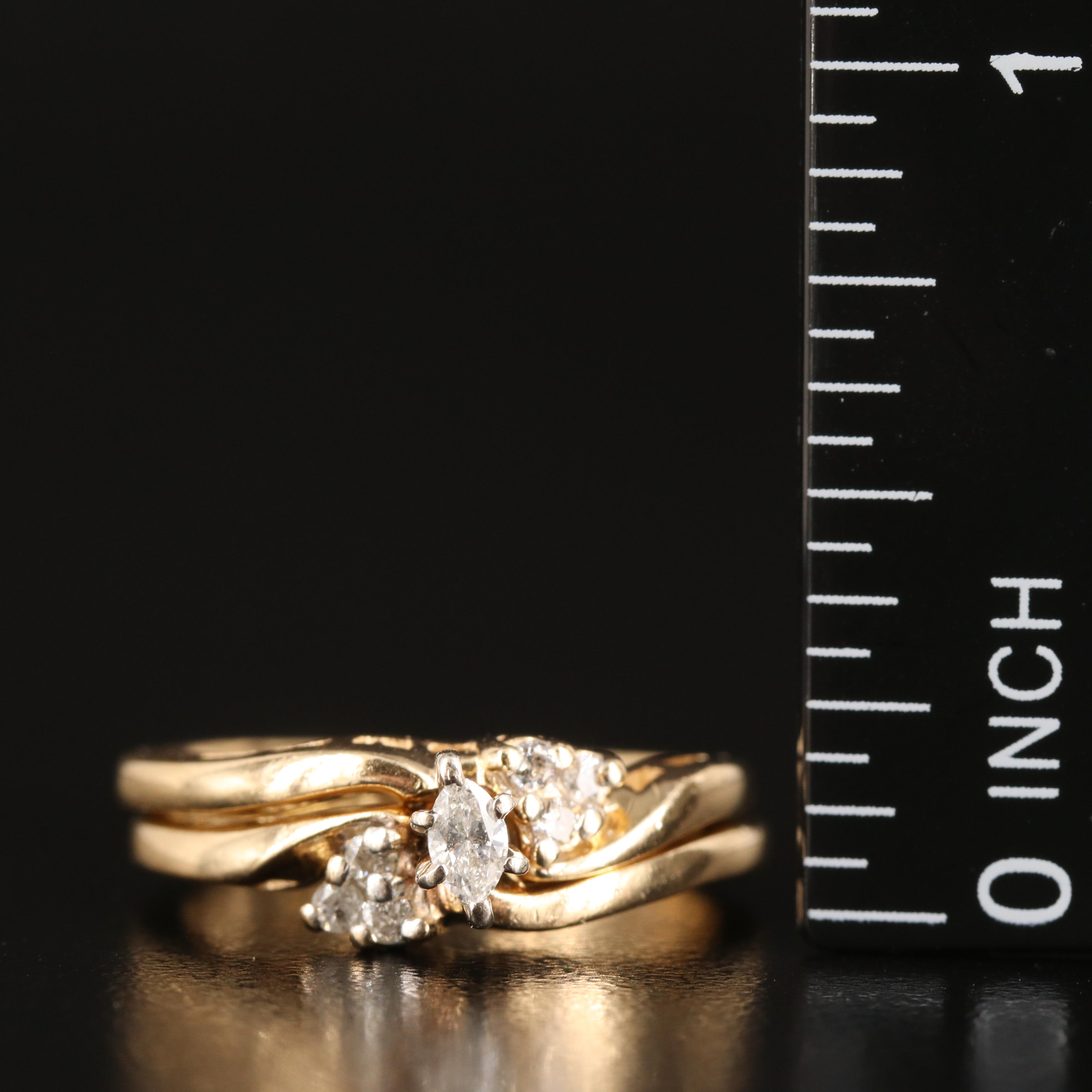 10K 0.17 CTW Diamond Ring and Band Set