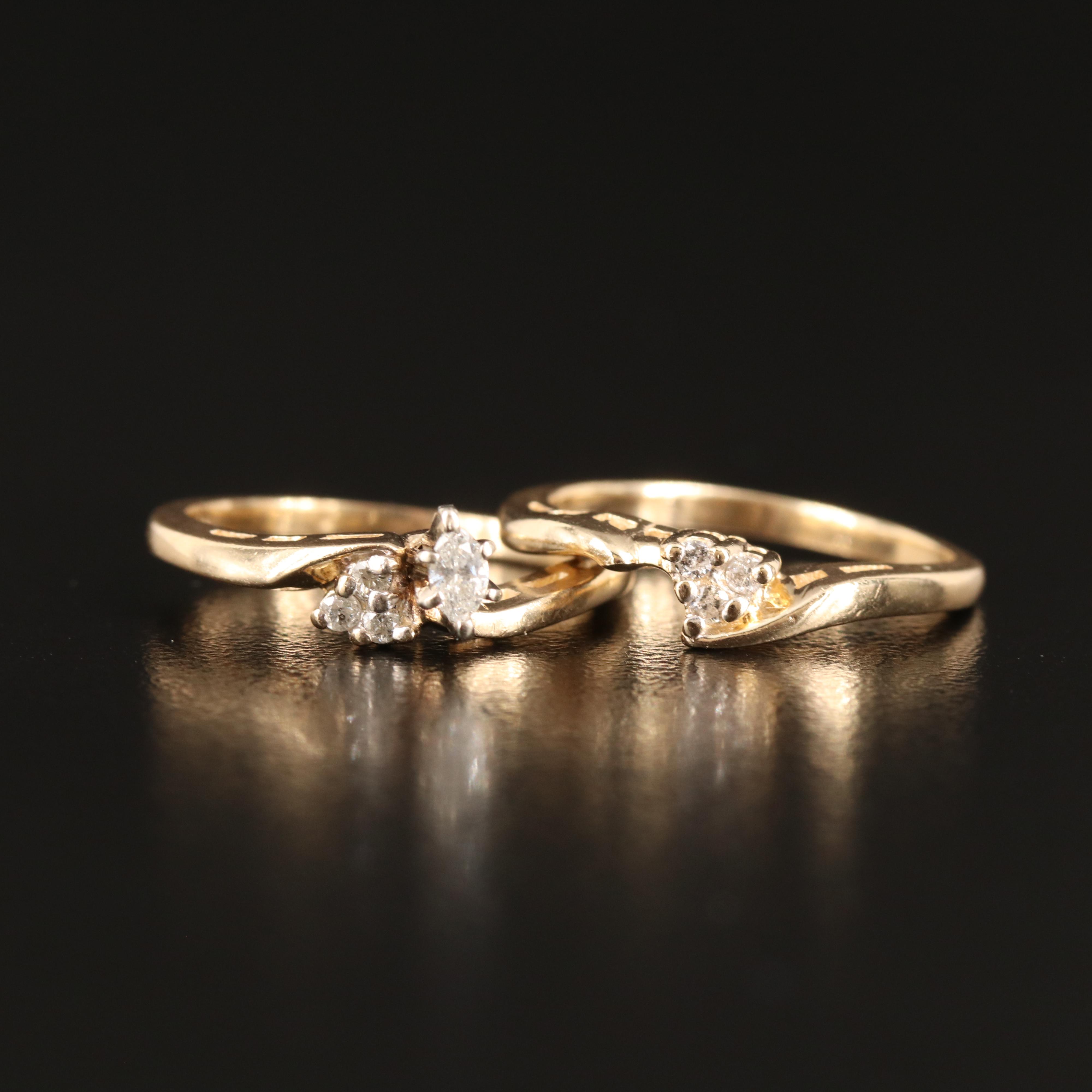 10K 0.17 CTW Diamond Ring and Band Set