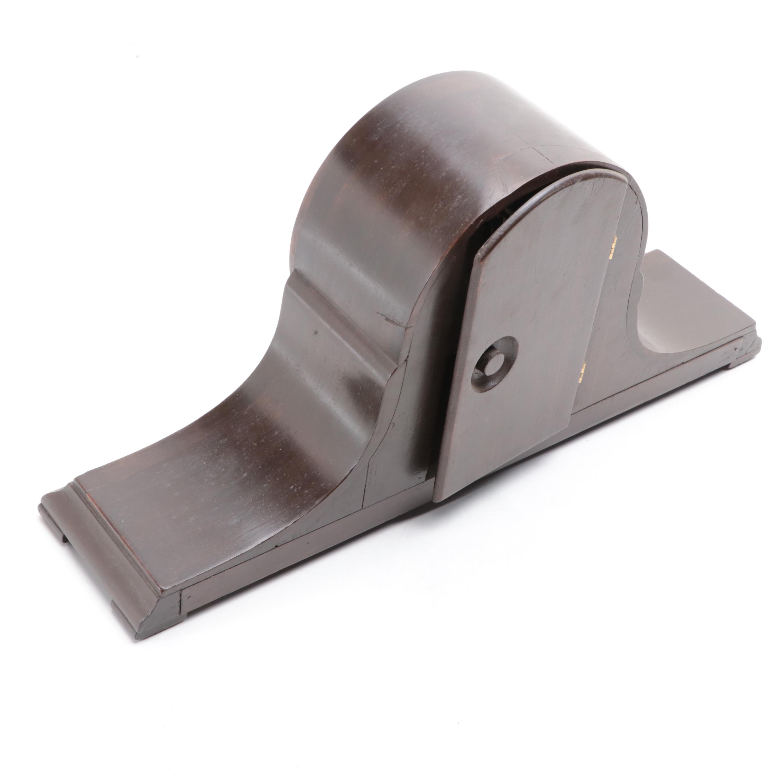 New Haven Clock Co. Mahogany Tambour Clock, Mid-20th Century