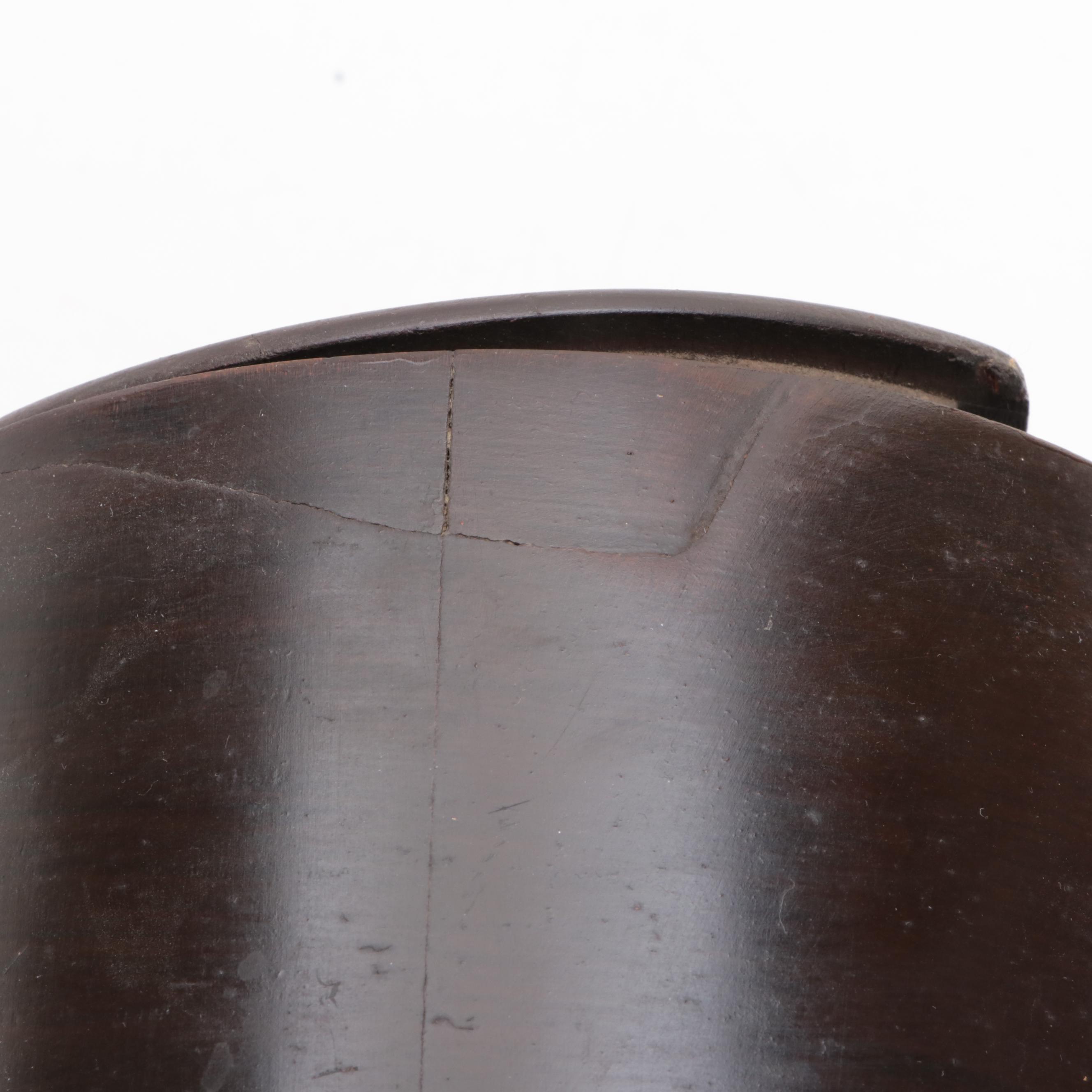 New Haven Clock Co. Mahogany Tambour Clock, Mid-20th Century