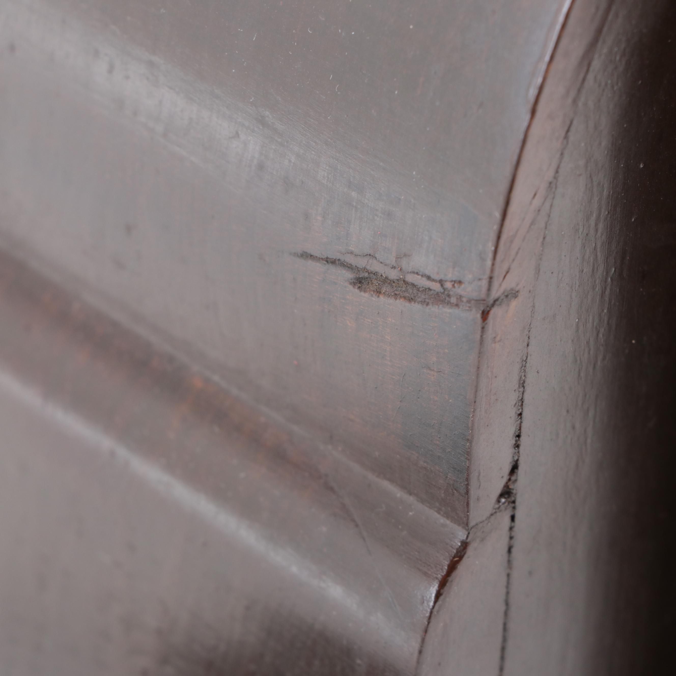 New Haven Clock Co. Mahogany Tambour Clock, Mid-20th Century