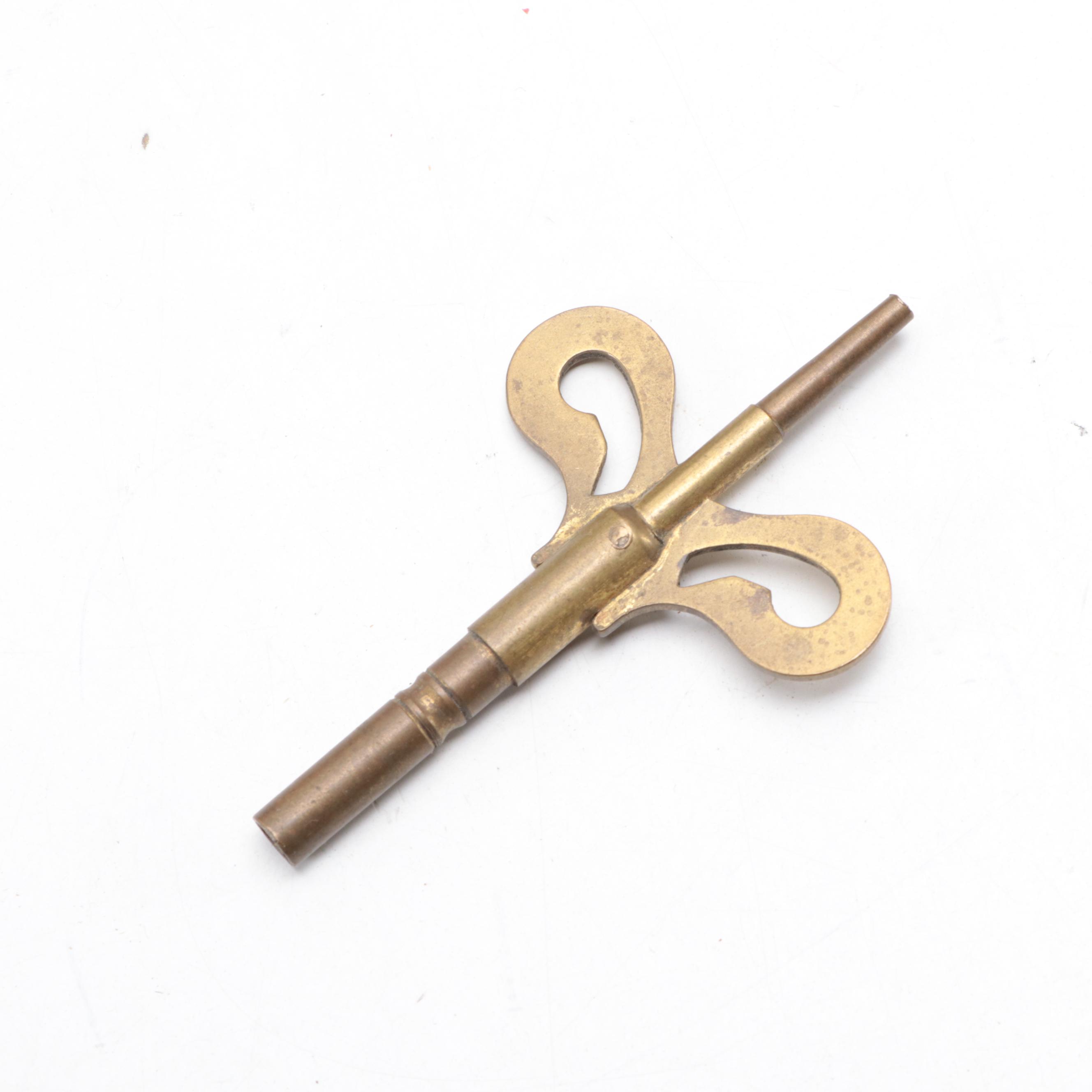 New Haven Clock Co. Mahogany Tambour Clock, Mid-20th Century