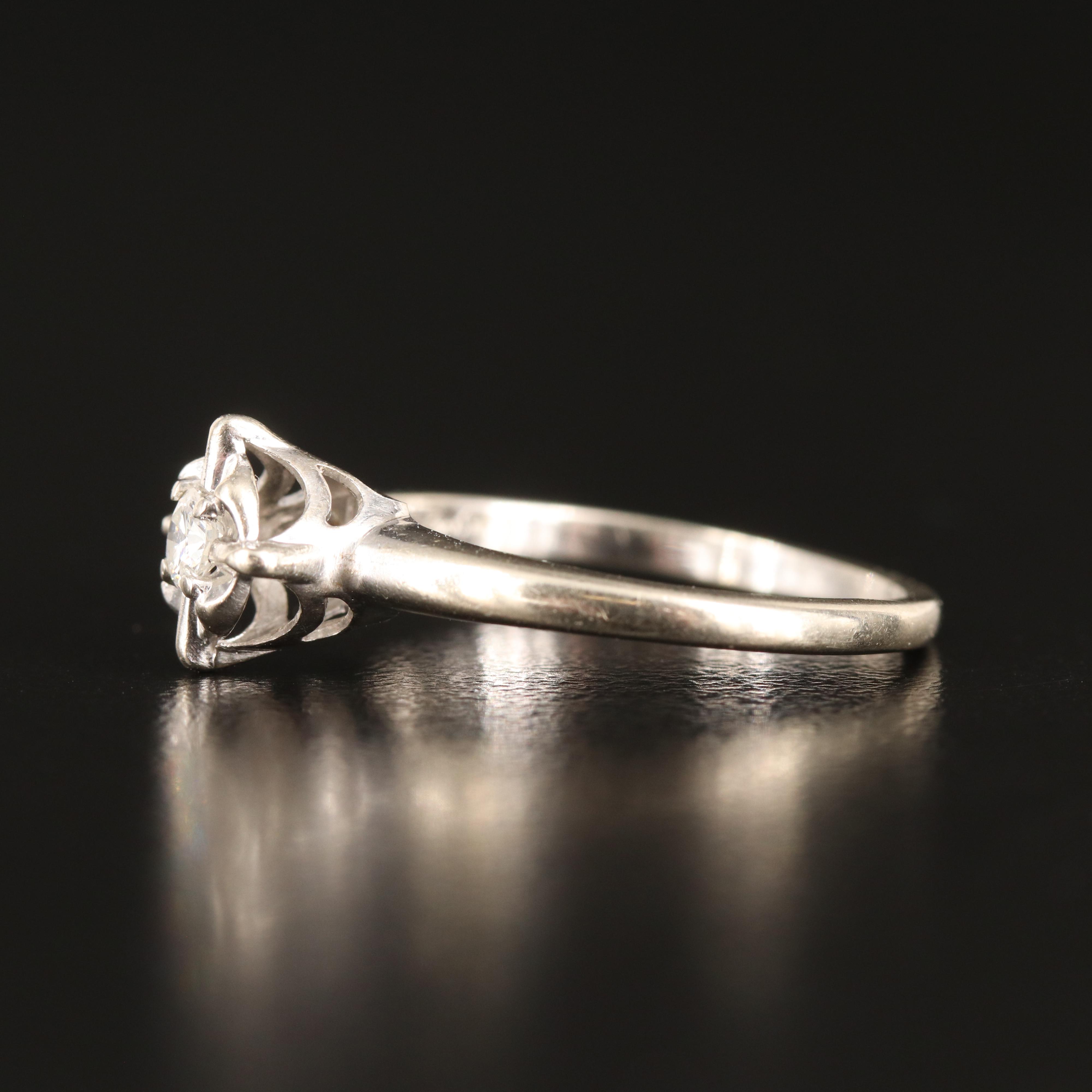 14K 0.11 CT Diamond Solitaire Ring