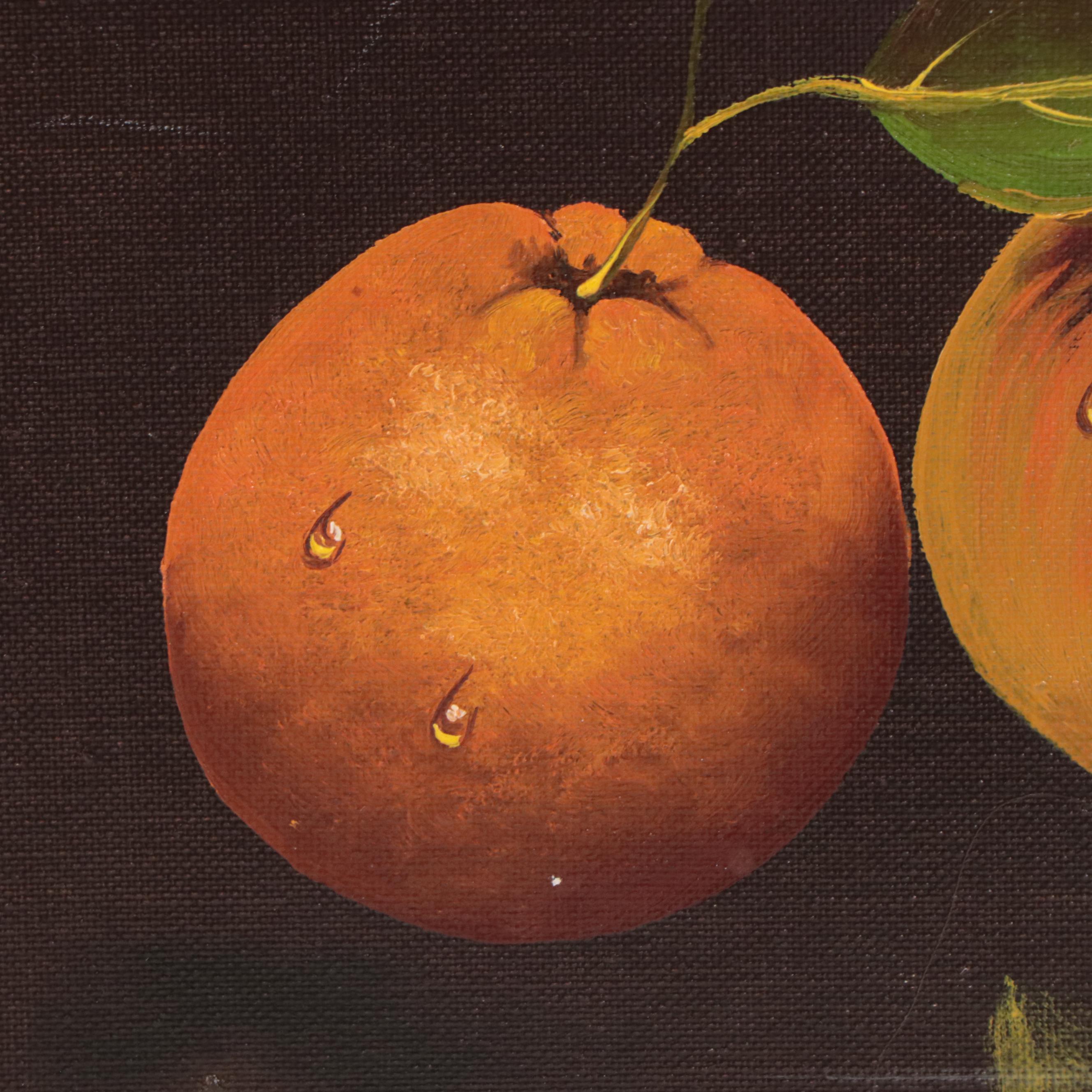 Antonio Gusini Oil Painting of Fruit Still Life