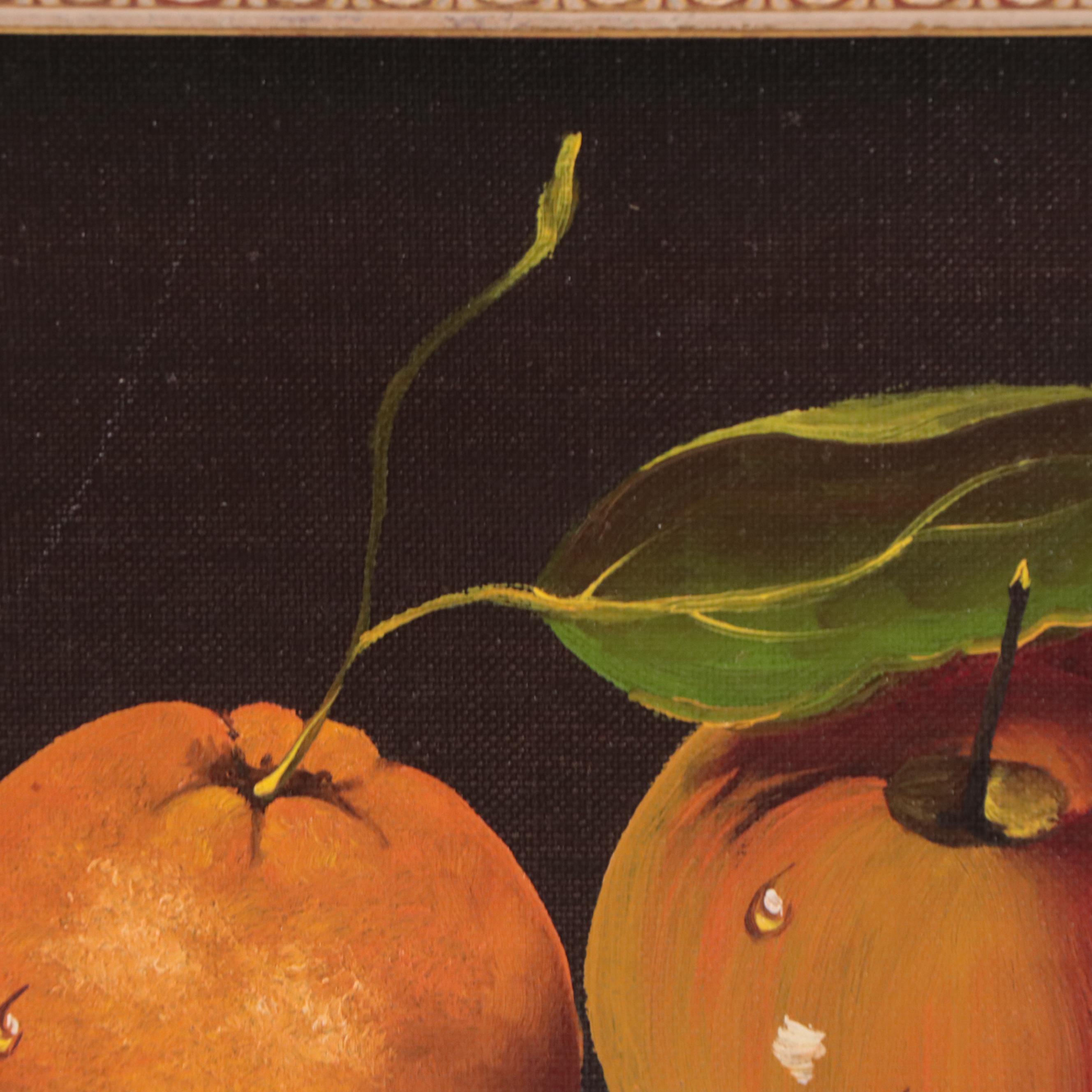 Antonio Gusini Oil Painting of Fruit Still Life