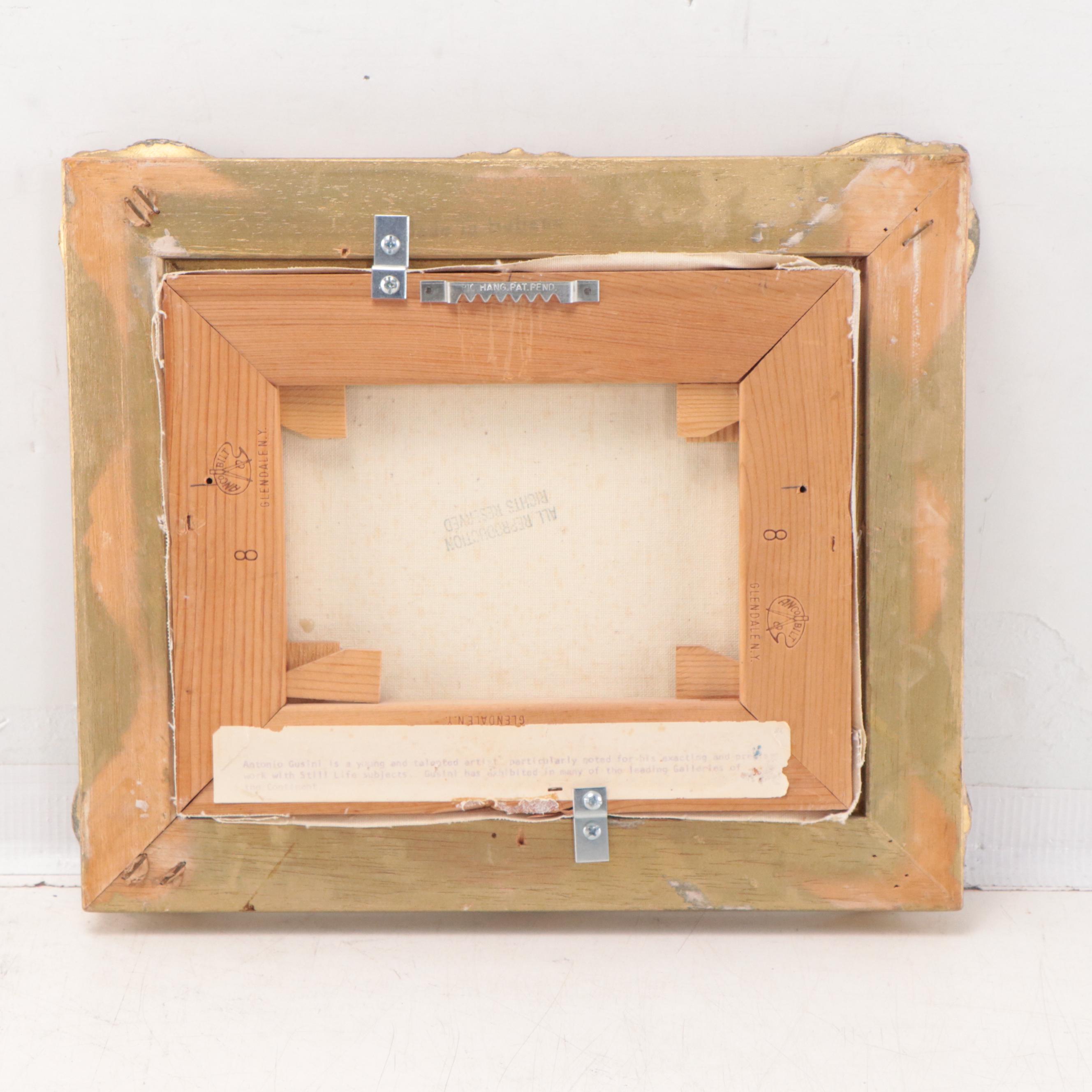 Antonio Gusini Oil Painting of Fruit Still Life