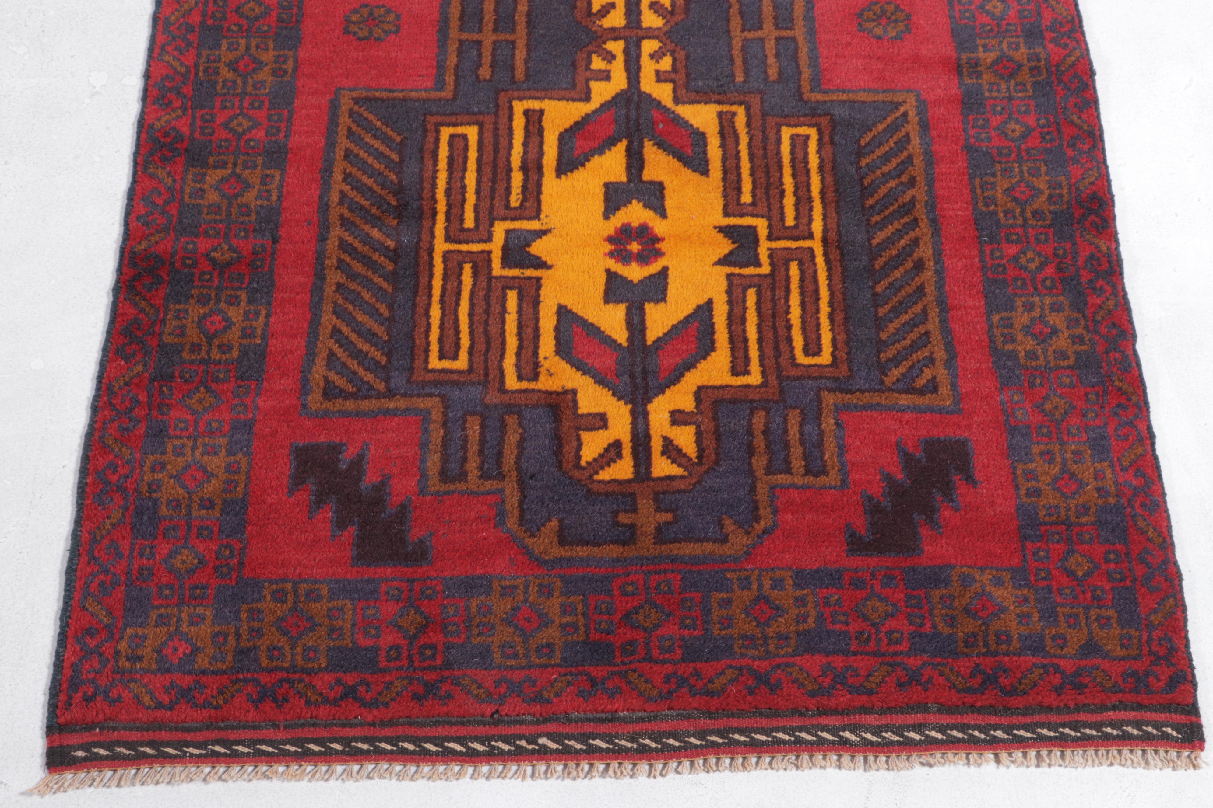 2'10 x 4'7 Hand-Knotted Afghan Taimani Accent Rug