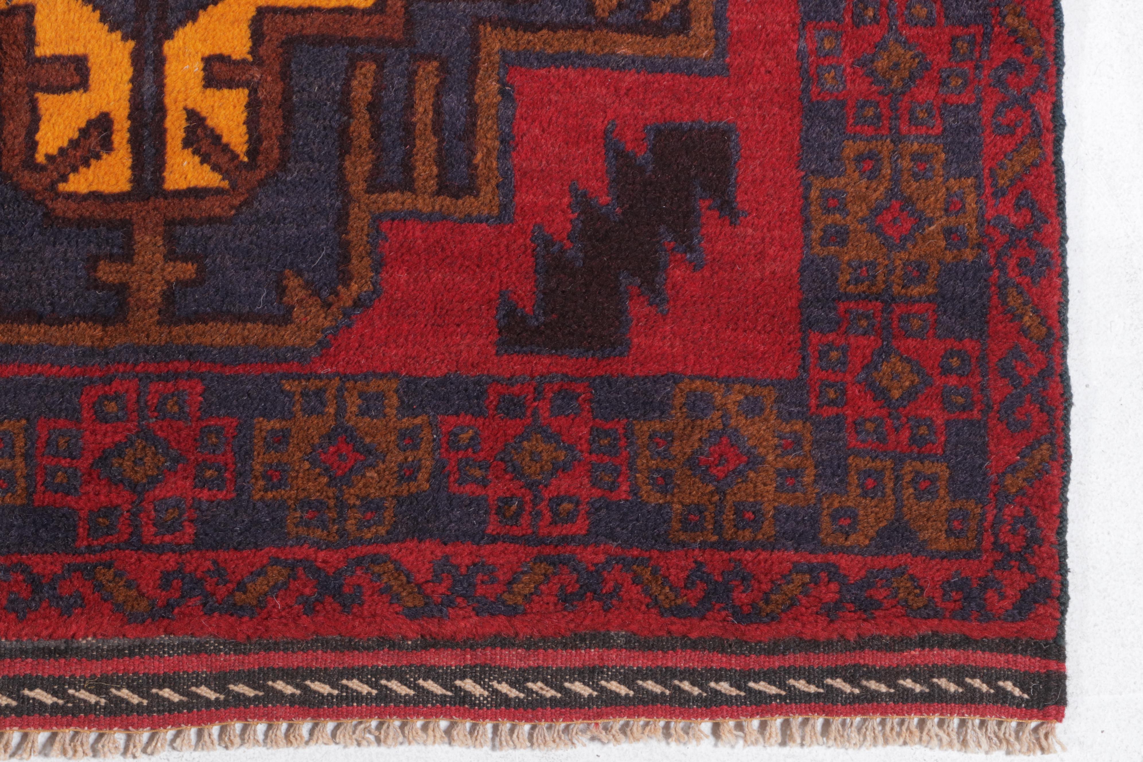 2'10 x 4'7 Hand-Knotted Afghan Taimani Accent Rug
