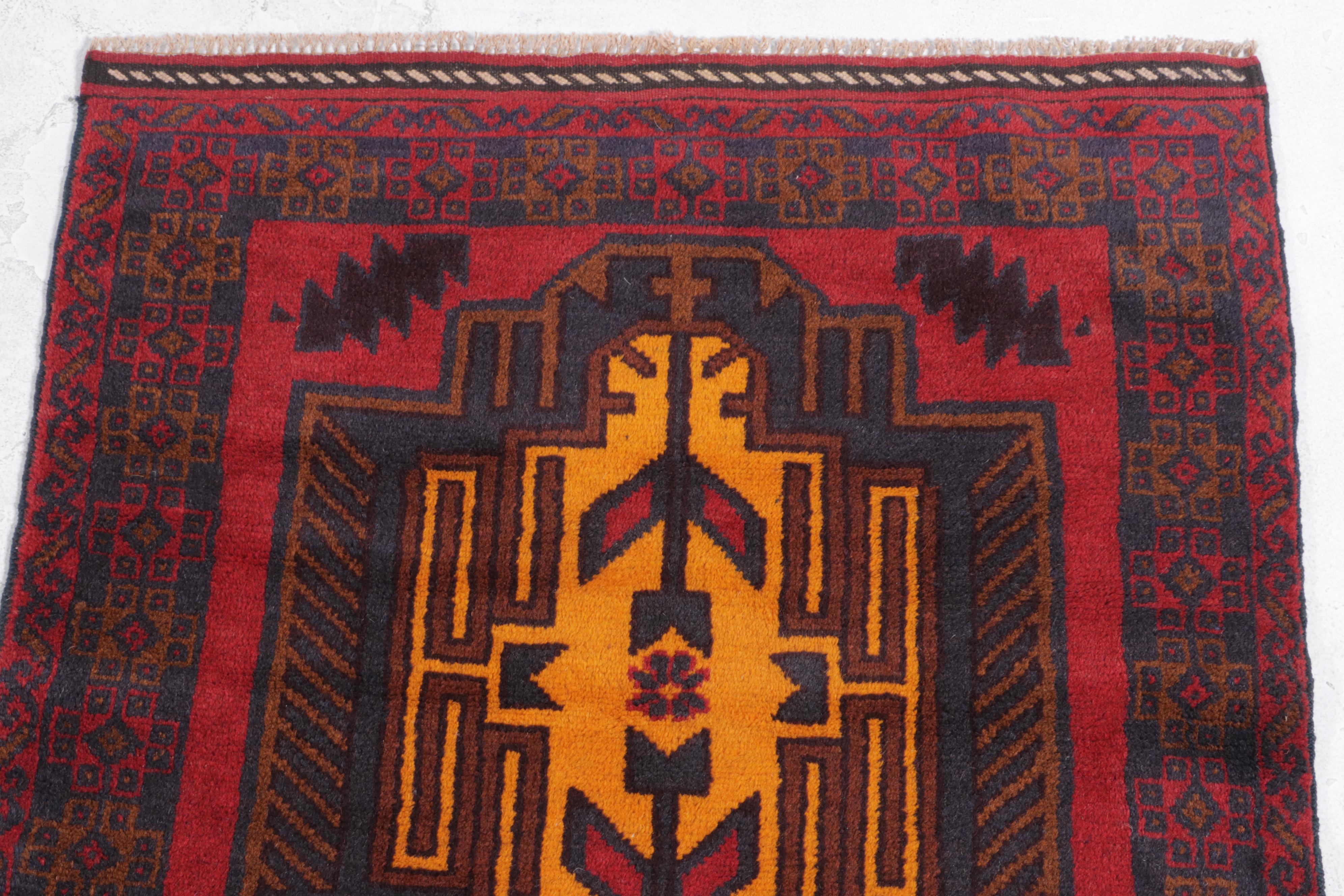 2'10 x 4'7 Hand-Knotted Afghan Taimani Accent Rug