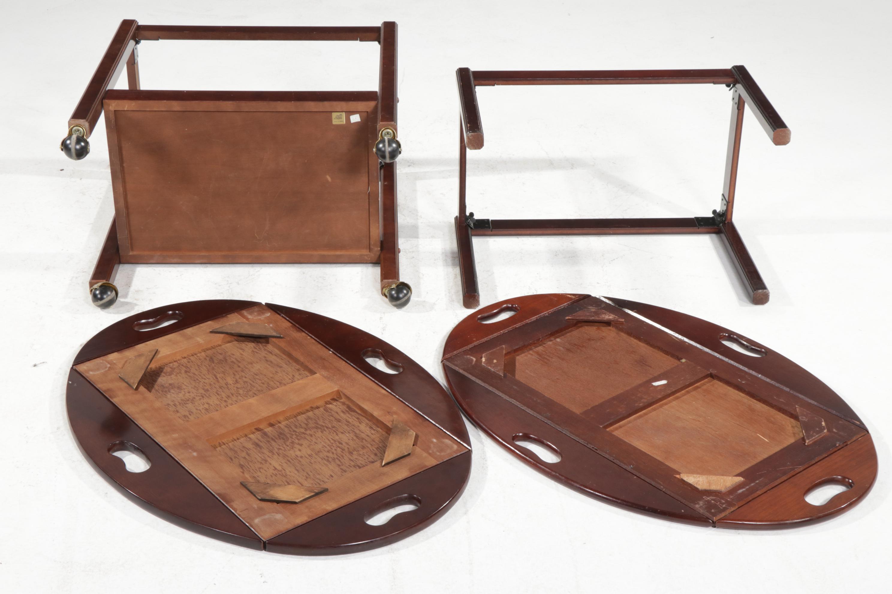 Butler's Tray Top Cart and Coffee Table, Late 20th Century