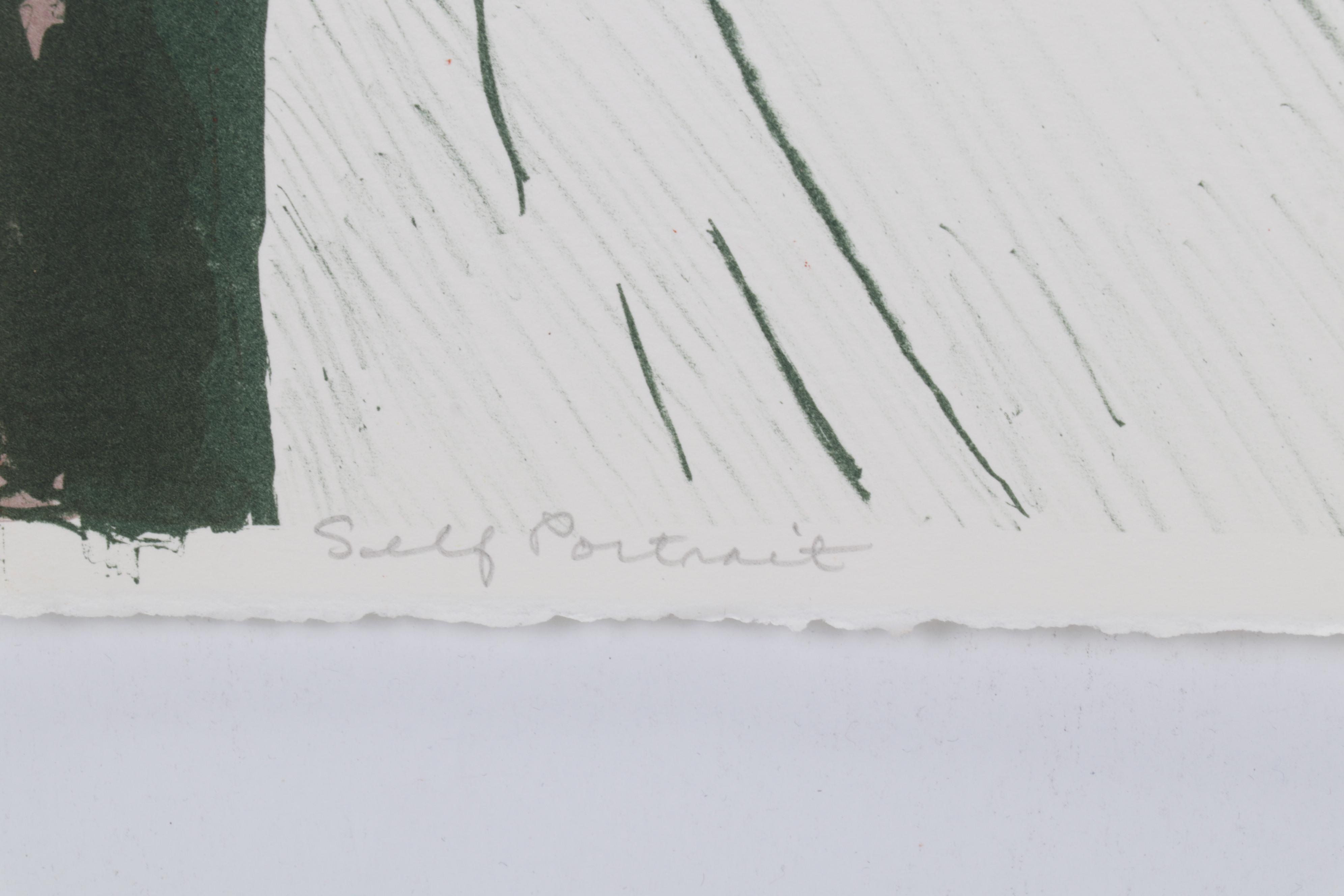 Sidney Chafetz Color Lithograph "Self Portrait," 1987