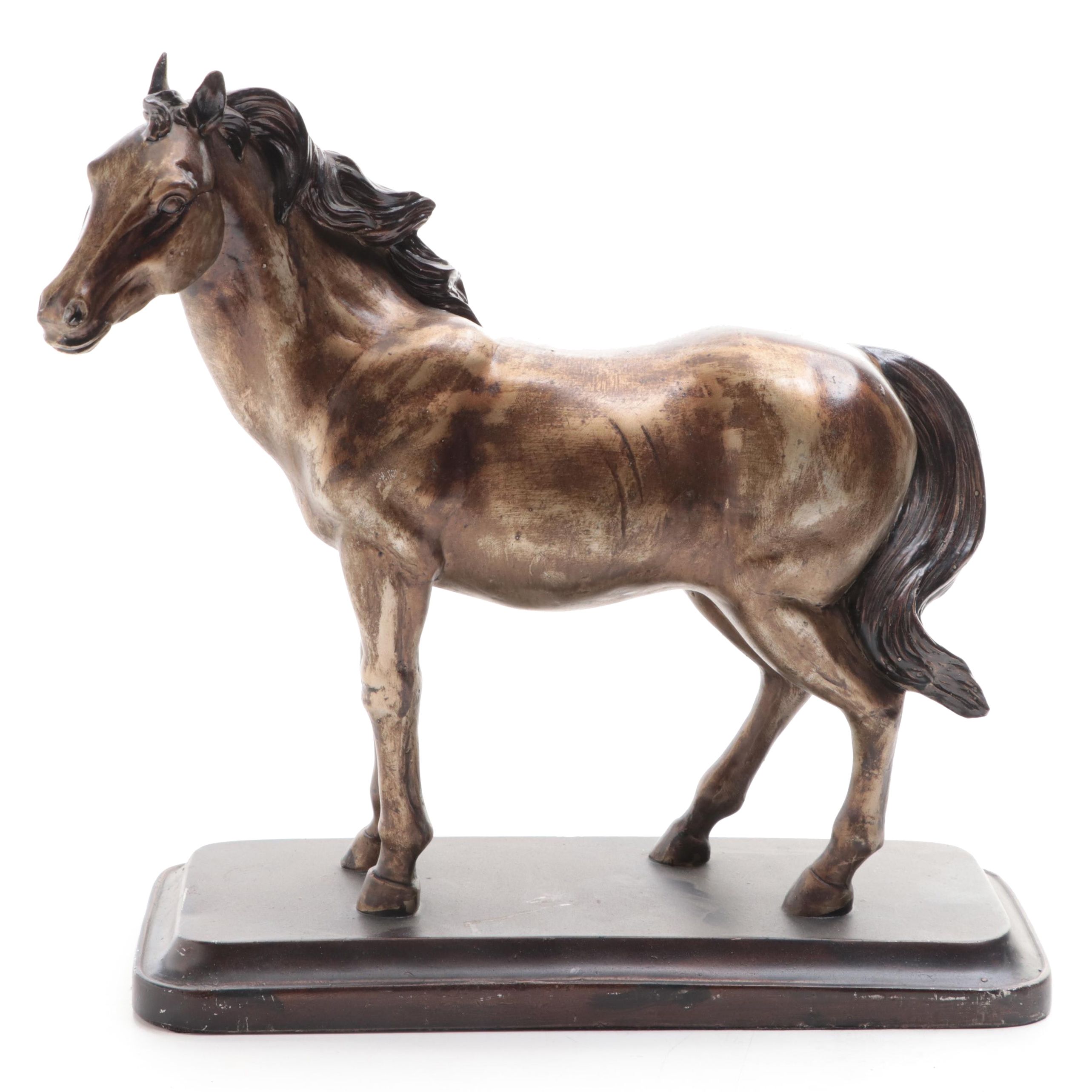 Painted Resin Figure of a Horse