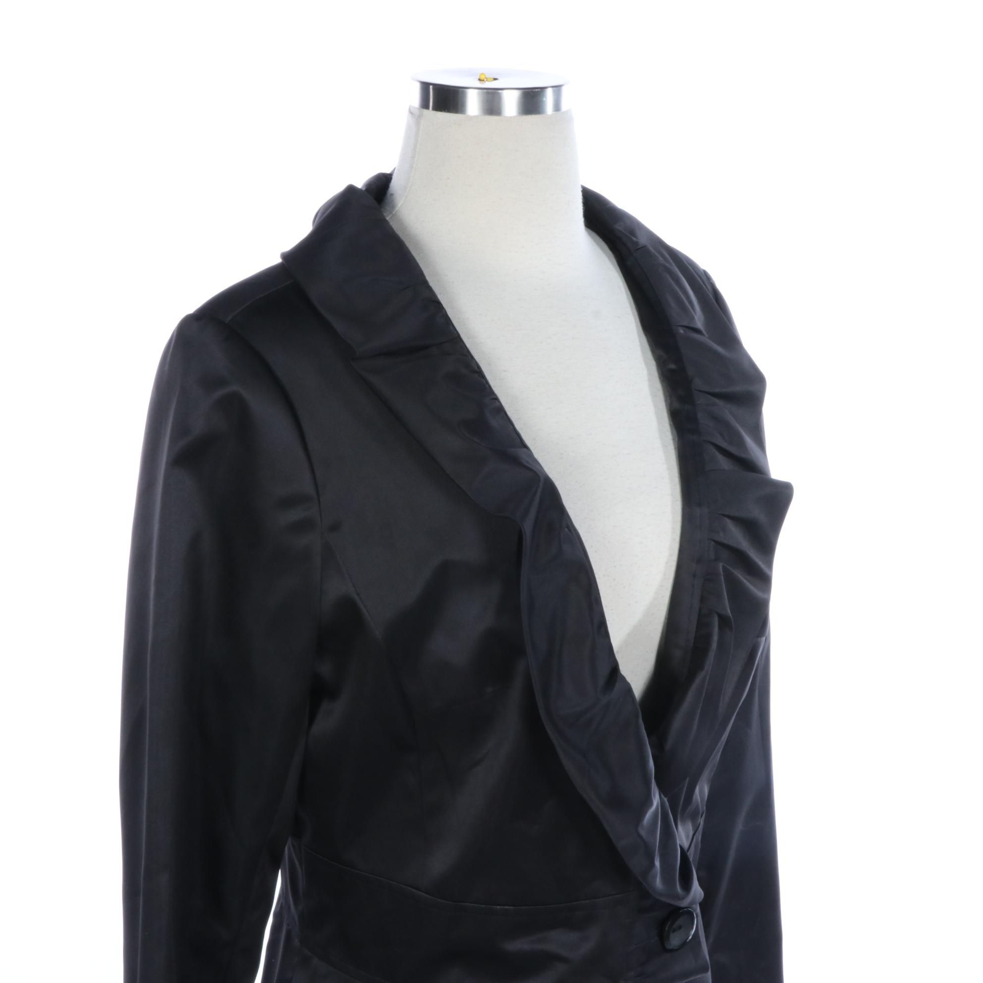 White House Black Market Ruffle Trim Coat