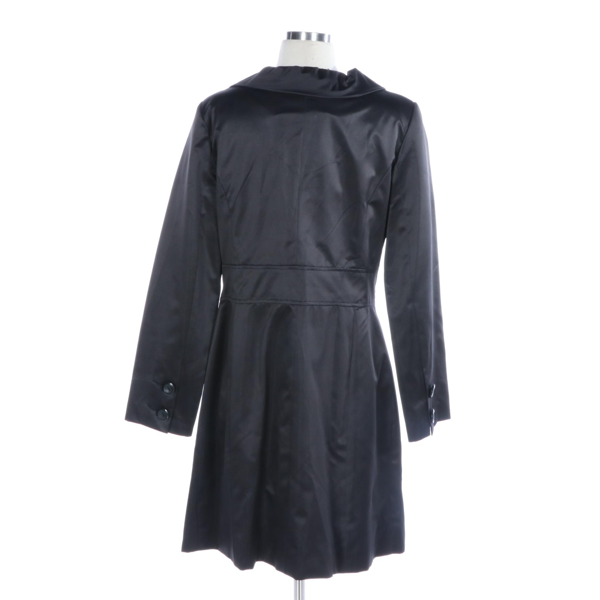 White House Black Market Ruffle Trim Coat