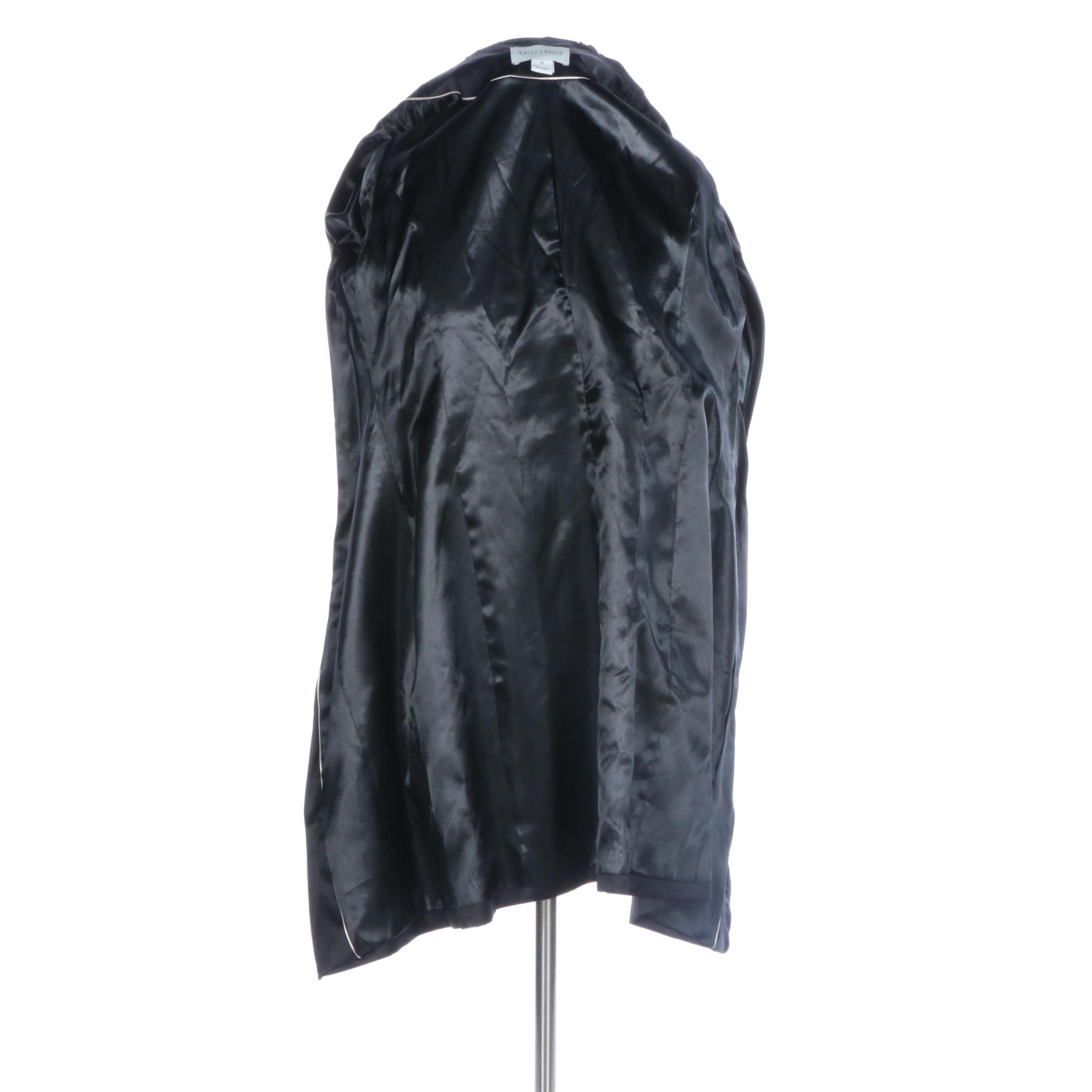 White House Black Market Ruffle Trim Coat