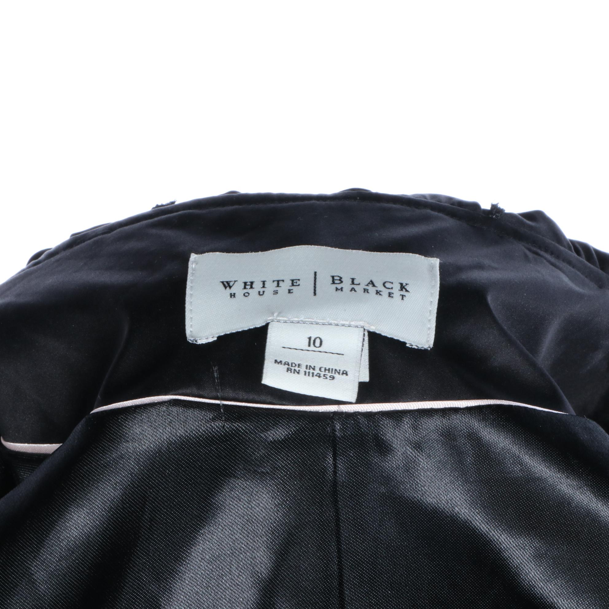 White House Black Market Ruffle Trim Coat