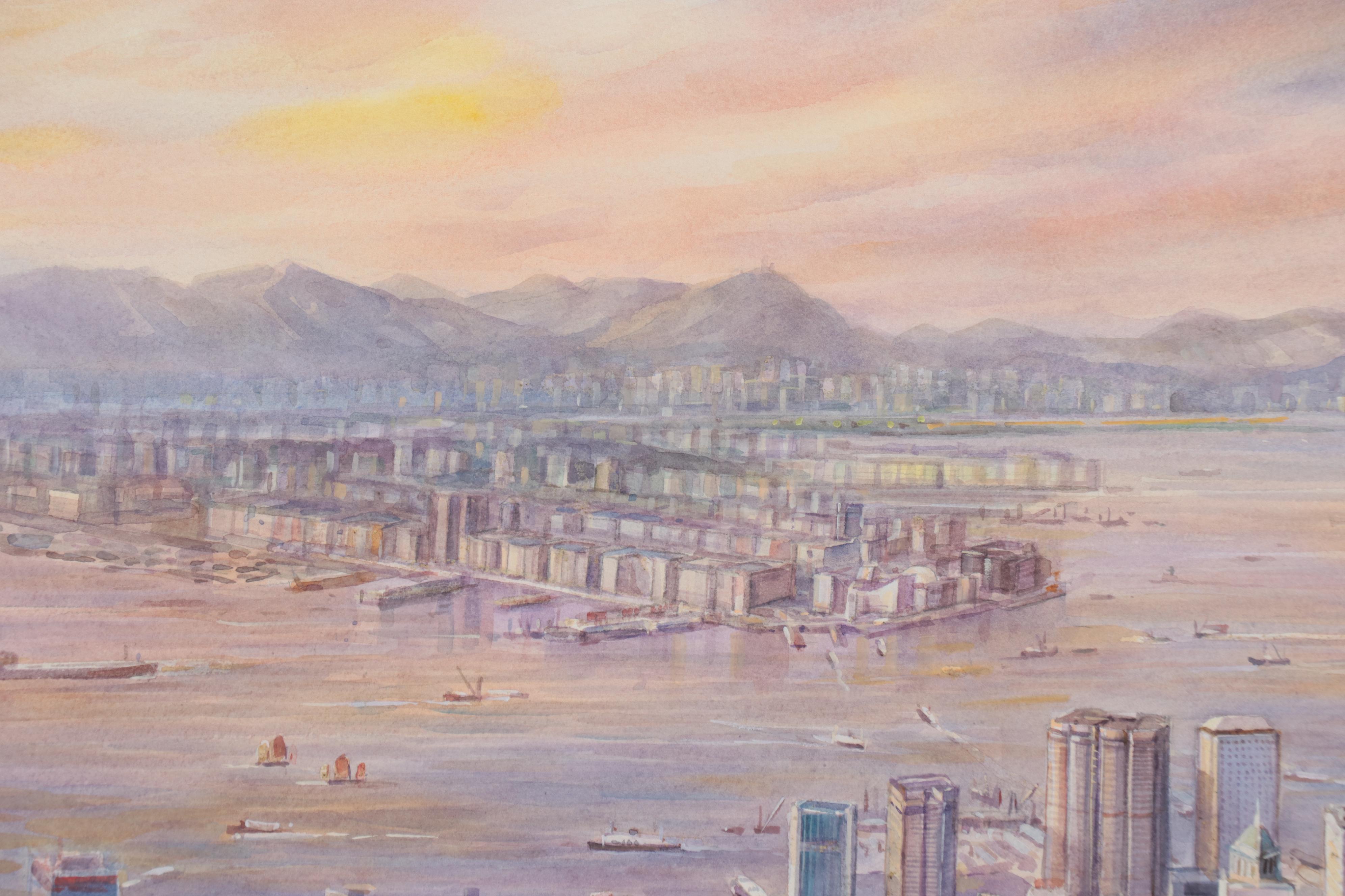 Metropolitan Bay Area Landscape Watercolor Painting