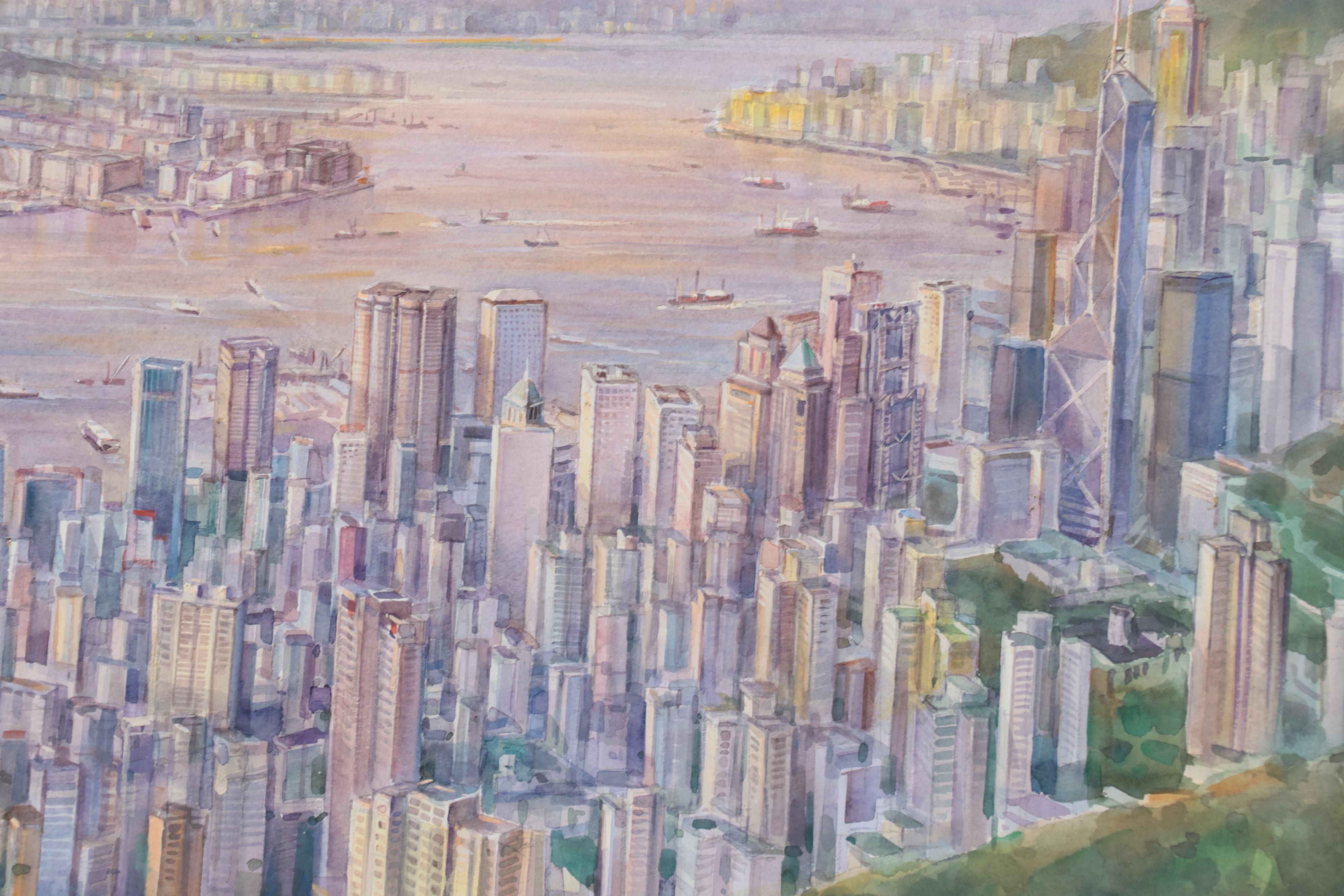 Metropolitan Bay Area Landscape Watercolor Painting