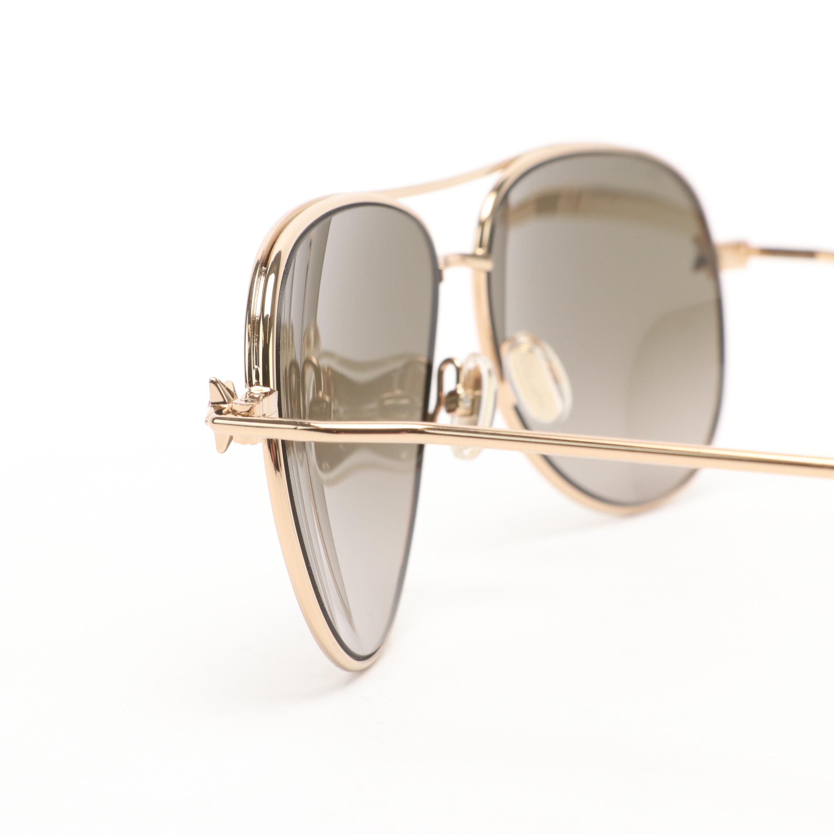 Jimmy Choo SANSA/S Aviator Sunglasses with Case