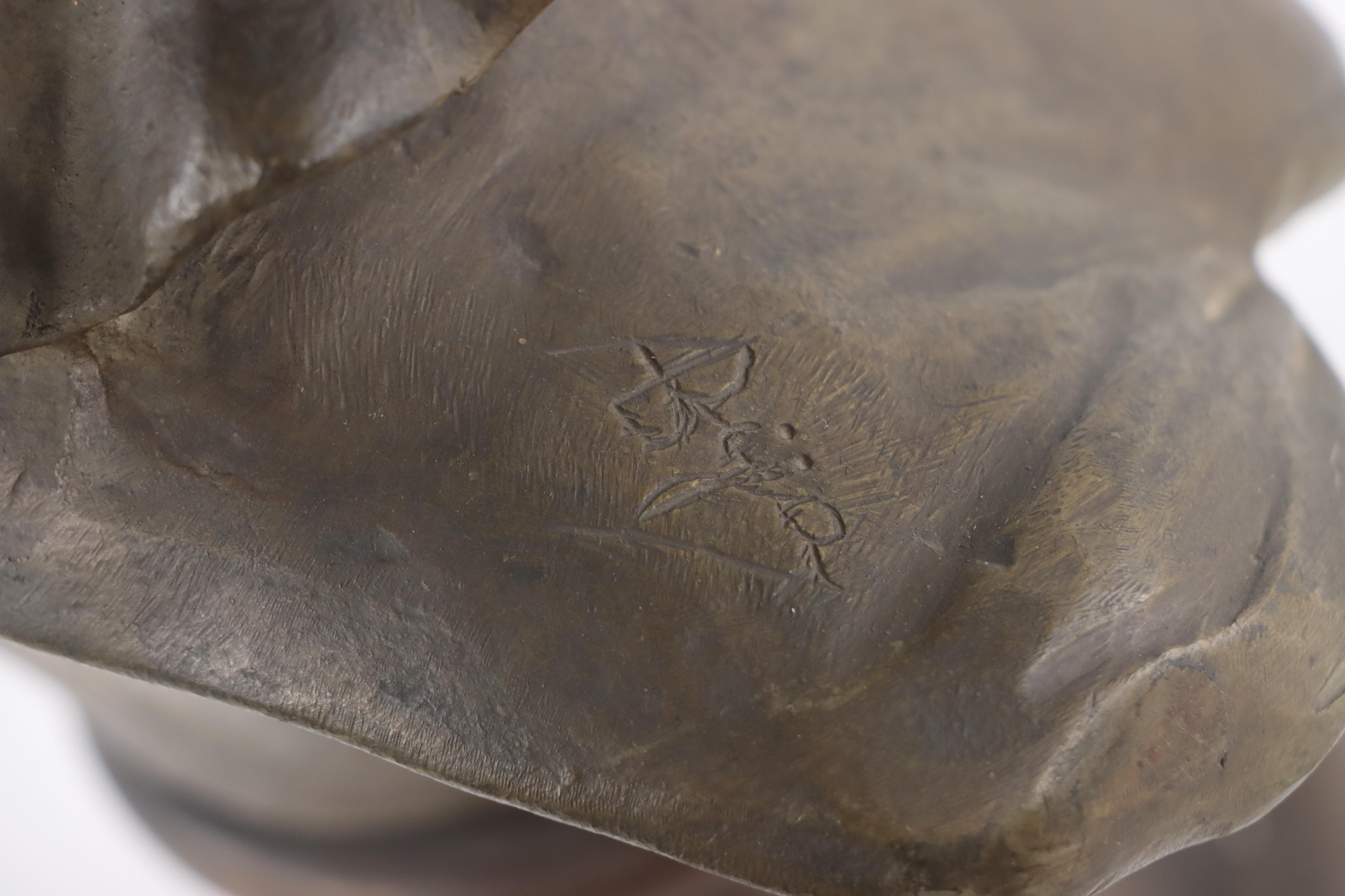 Bronze Sculpture After Augusts Bija of Young Girl Bust