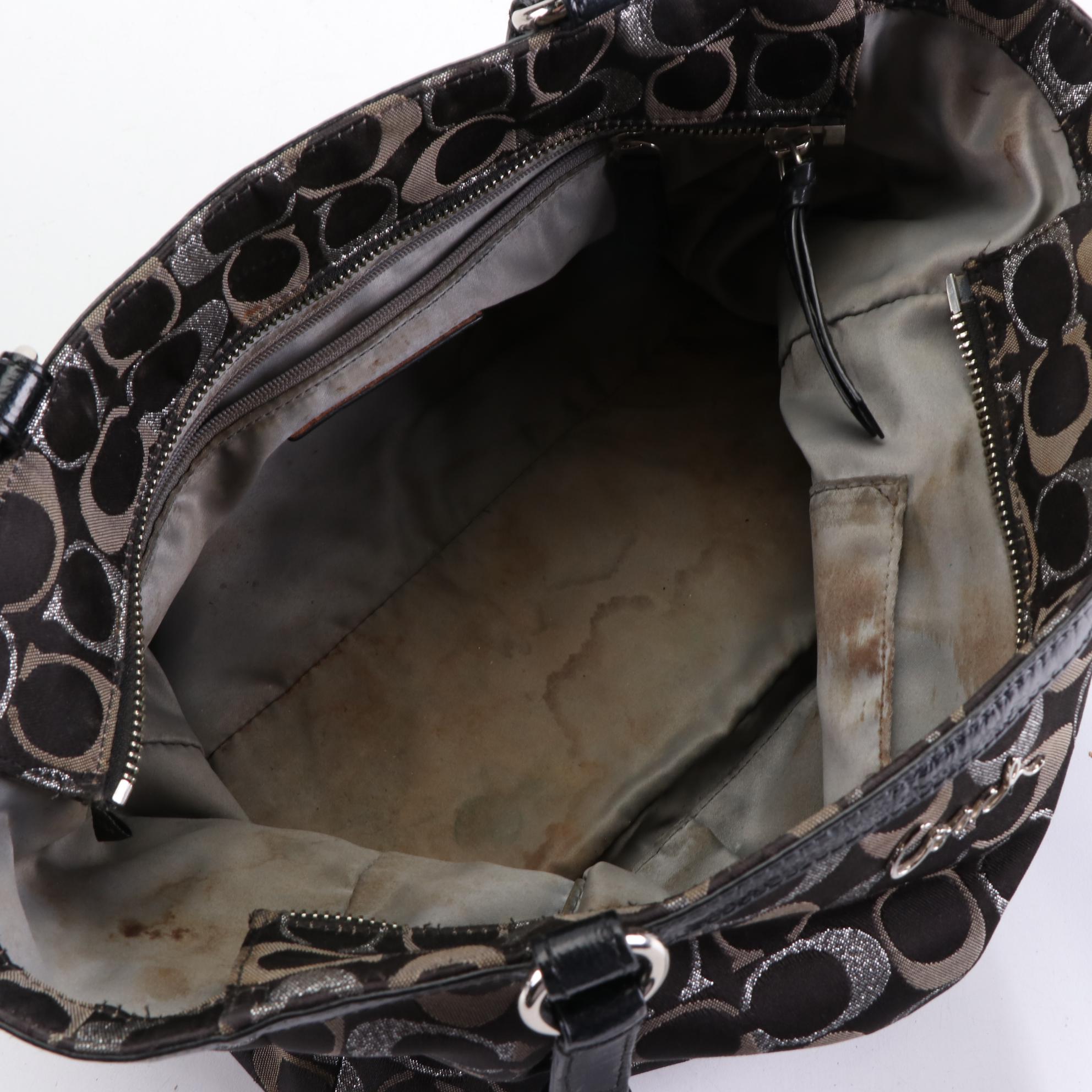 Coach Tote Bag, Shoulder Bag, and Zip Pouch in Signature Canvas