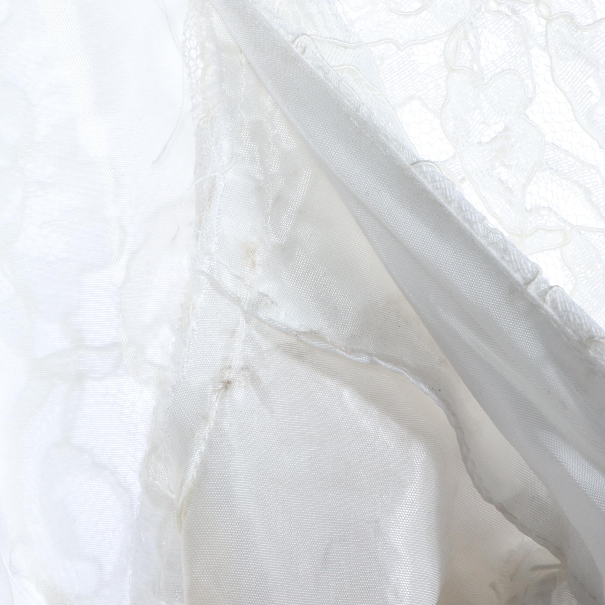 Lorrie Deb Debutante/Wedding Lace Dress with Sweep Train, circa 1970