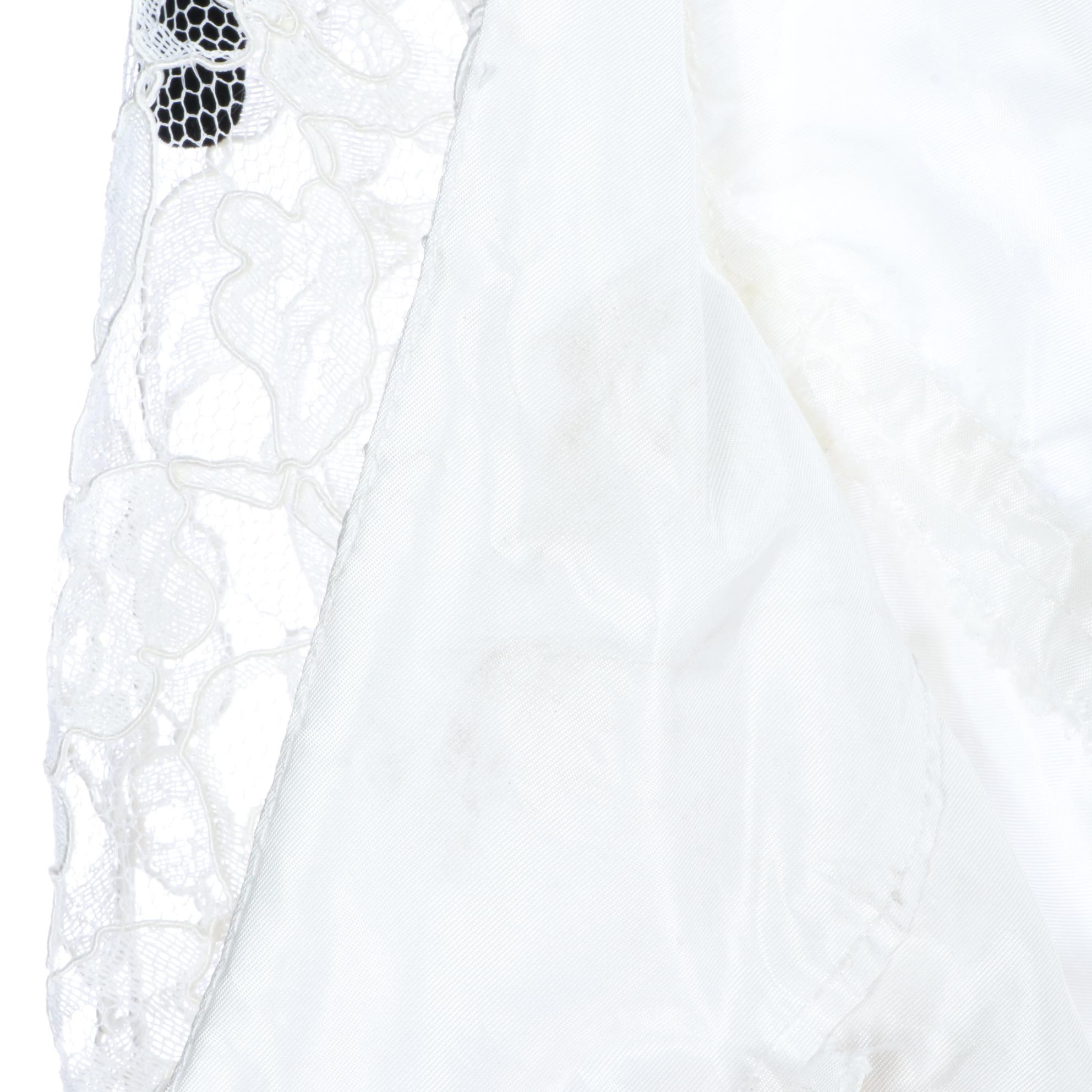 Lorrie Deb Debutante/Wedding Lace Dress with Sweep Train, circa 1970