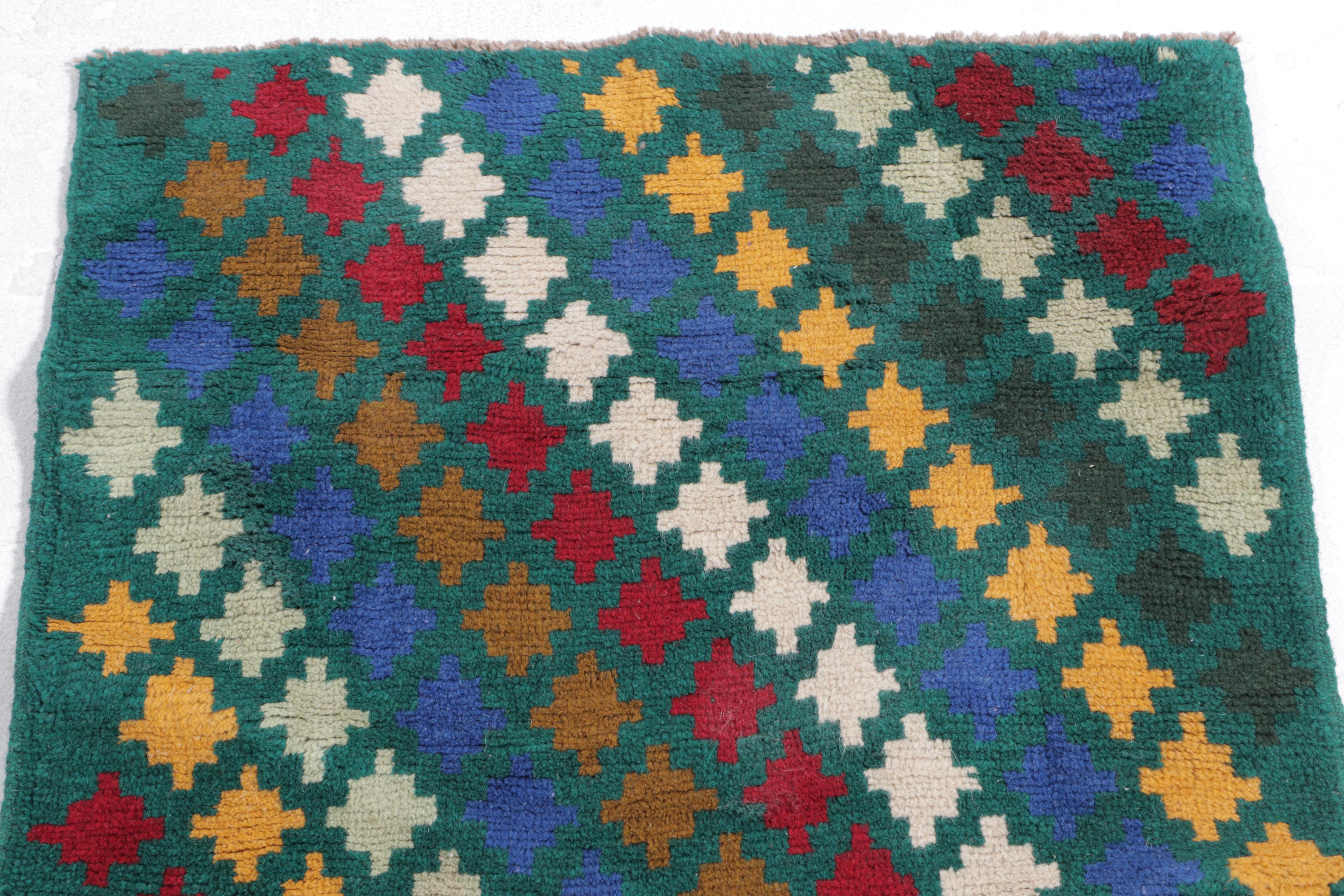 2'2 x 3'1 Hand-Knotted Persian Gabbeh Accent Rug