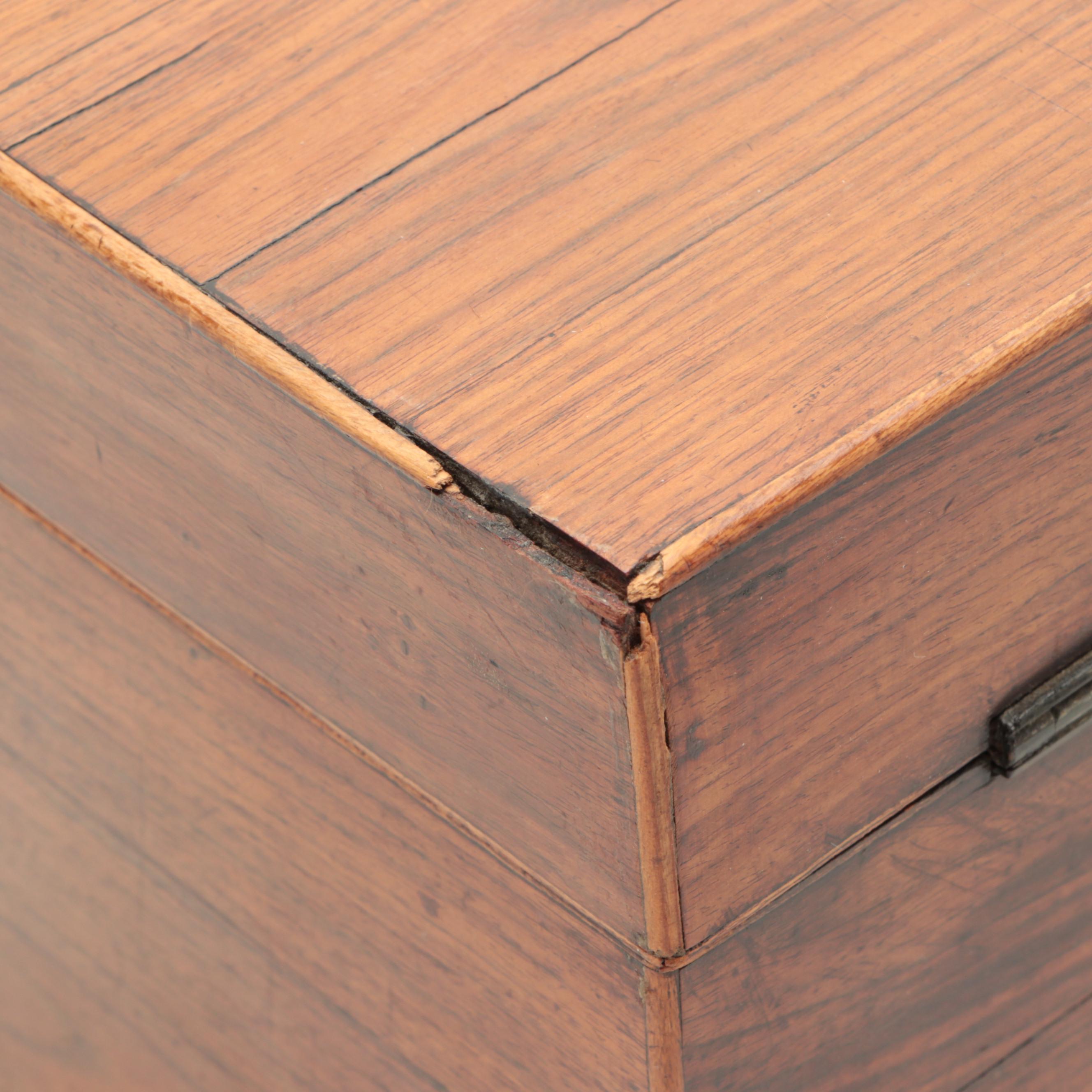 Victorian Rosewood Tea Caddy, Mid to Late 19th Century