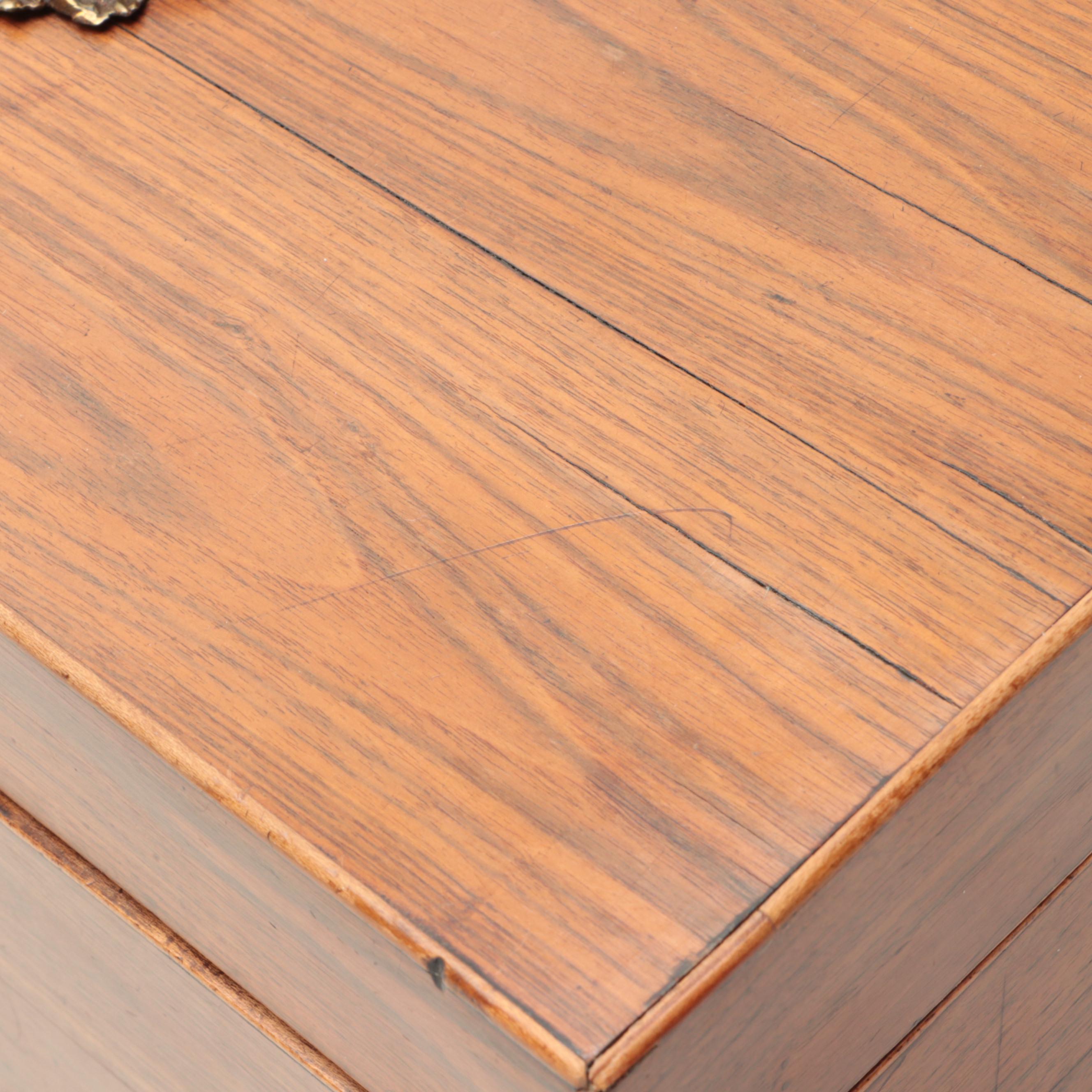 Victorian Rosewood Tea Caddy, Mid to Late 19th Century