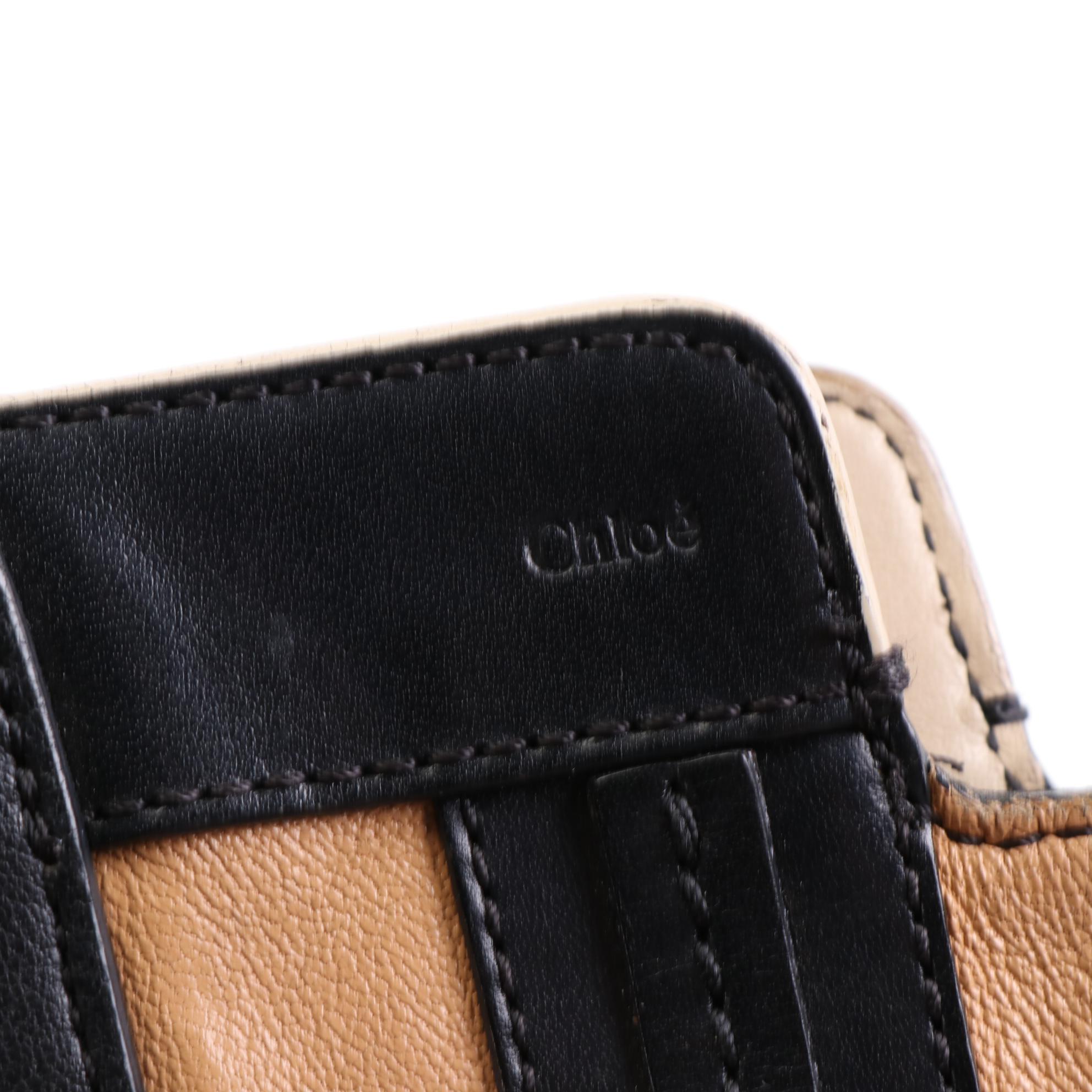 Chloé Alison Tote Bag in Bicolor Goatskin and Calfskin Leather