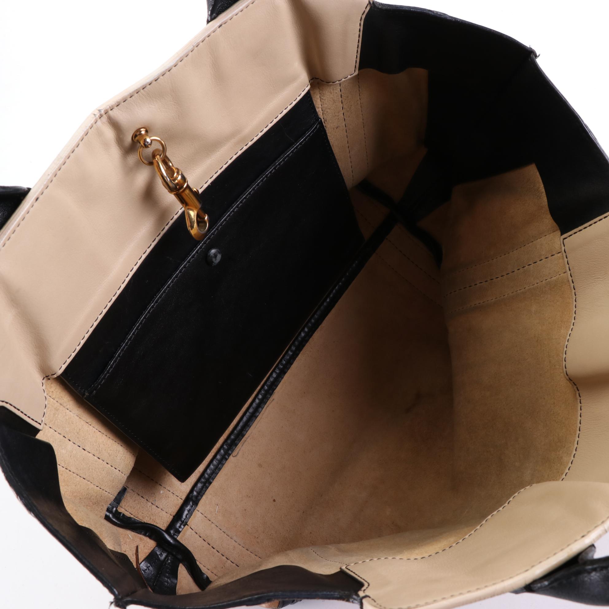 Chloé Alison Tote Bag in Bicolor Goatskin and Calfskin Leather