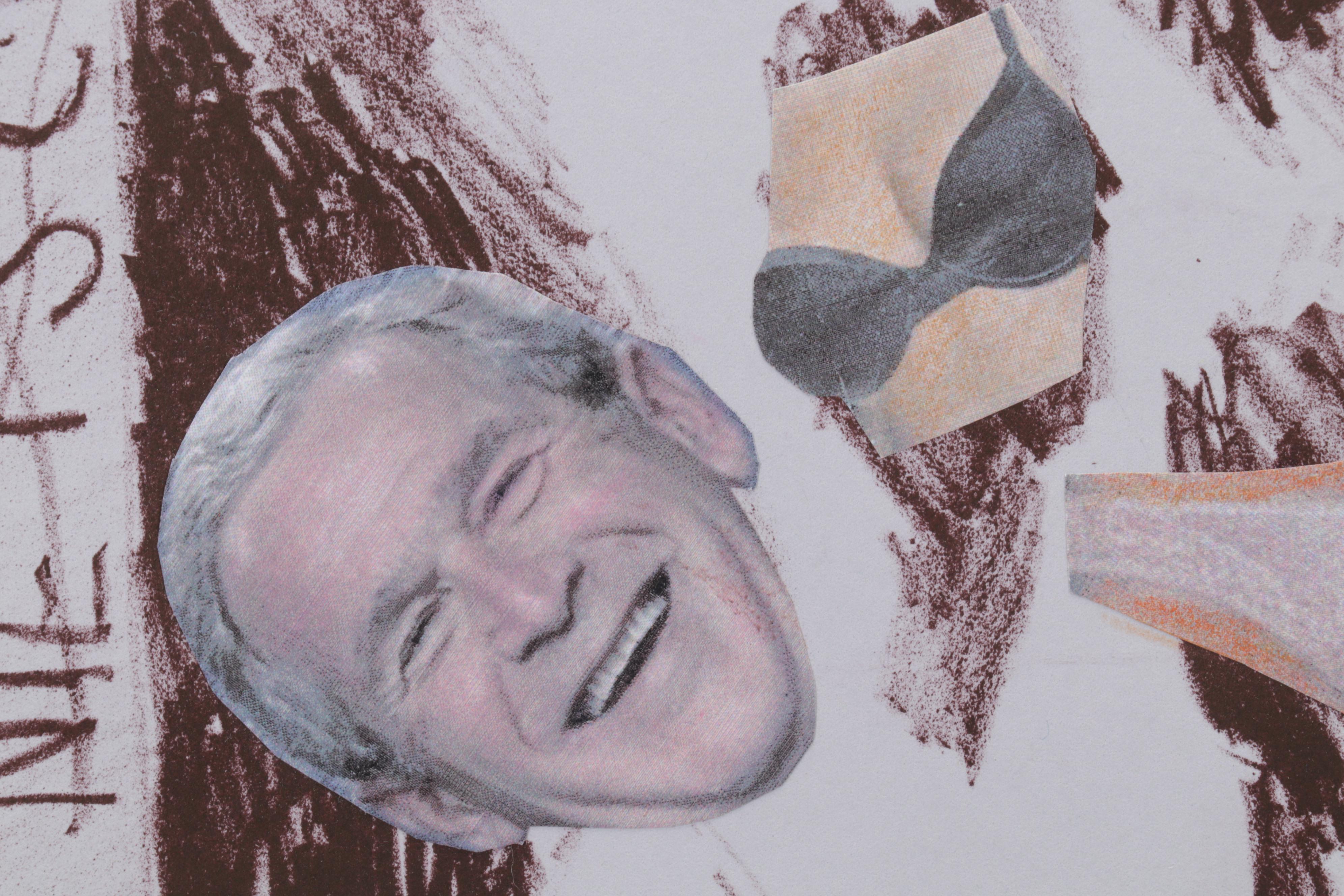 Sidney Chafetz Lithograph With Appliqué "Jesus is My Philosopher & Babes," 2009