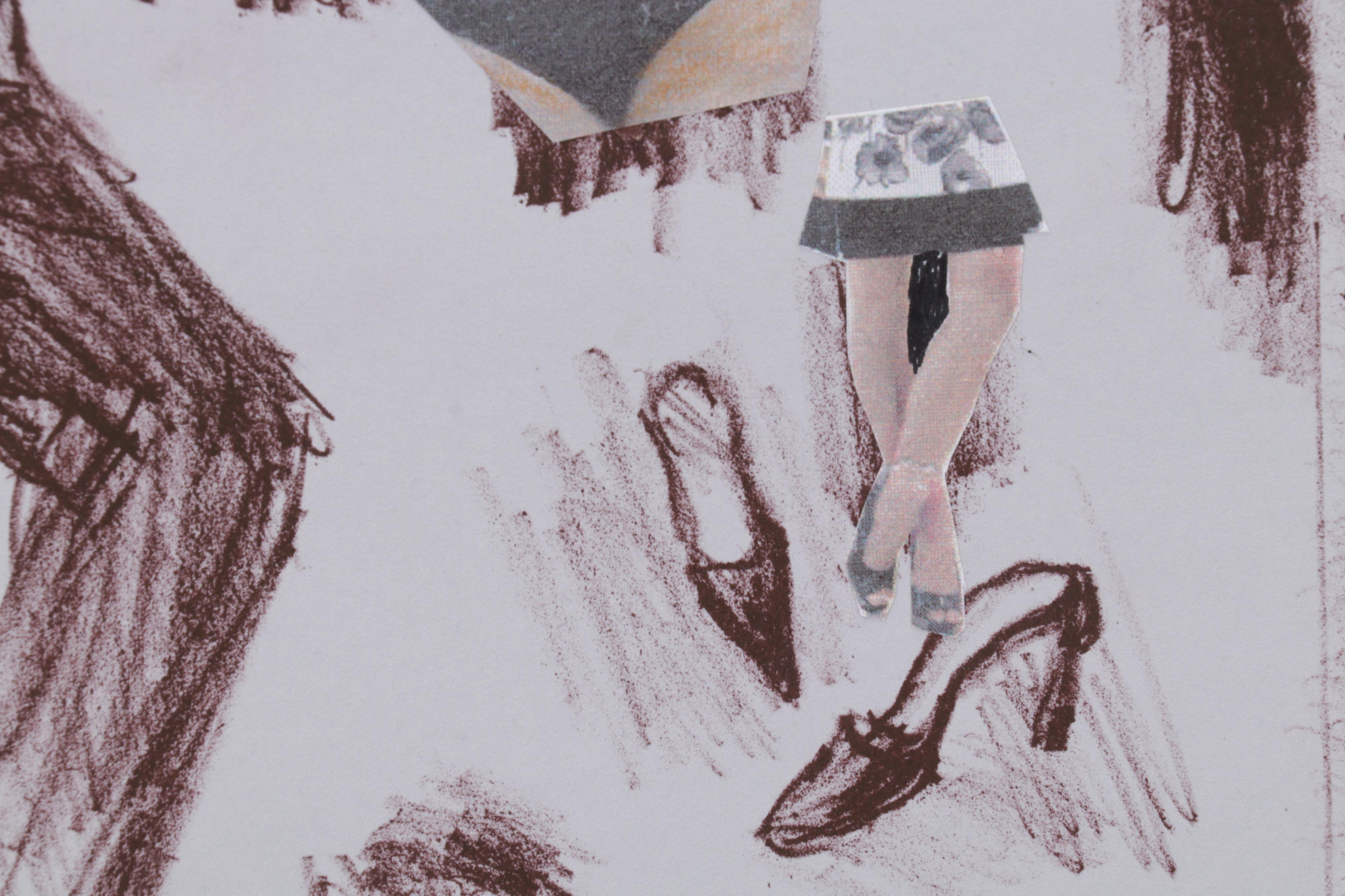 Sidney Chafetz Lithograph With Appliqué "Jesus is My Philosopher & Babes," 2009